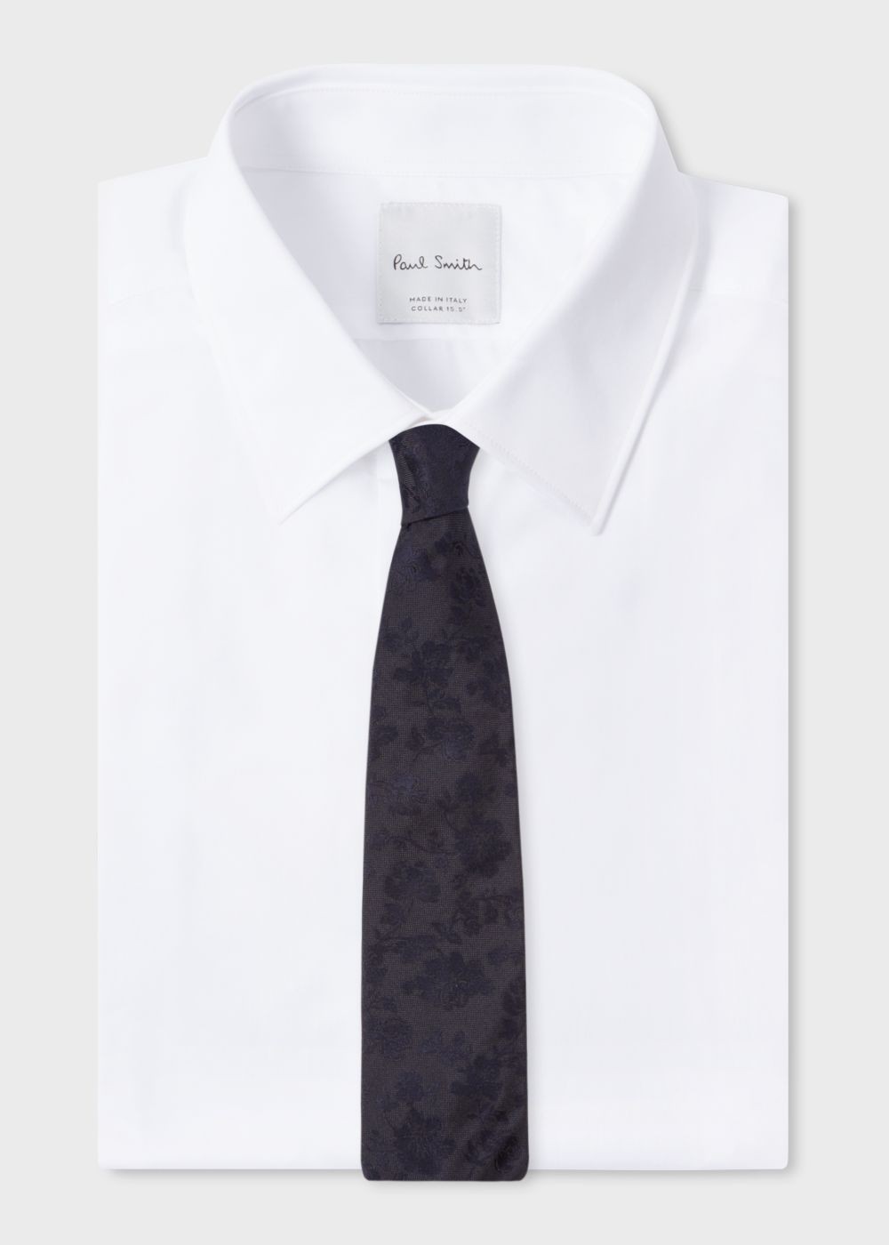 Paul Smith Men's Navy Floral Jacquard Silk Tie