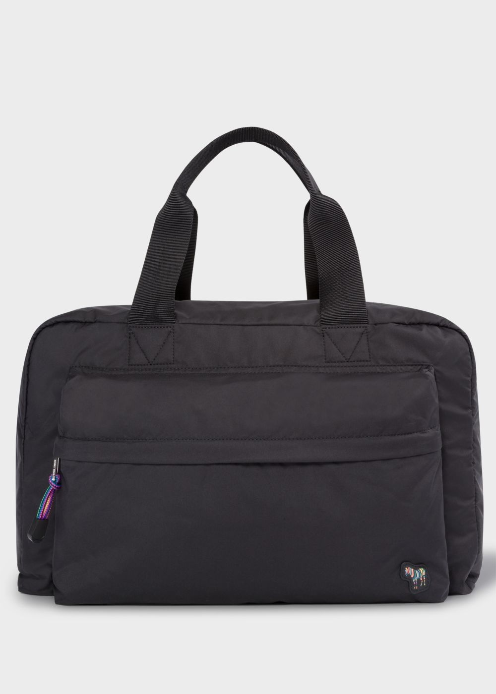 Paul Smith Men's Black 'zebra' Logo Duffle Bags