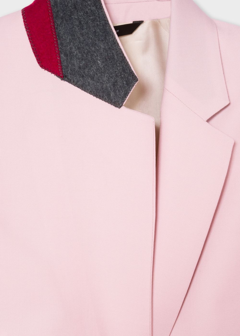 Paul Smith Womens's Light Pink One-Button Wool-Mohair Blazer Clothing