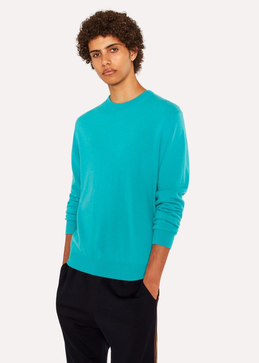 Paul Smith Mens's Turquoise Cashmere Crew Neck Sweater
