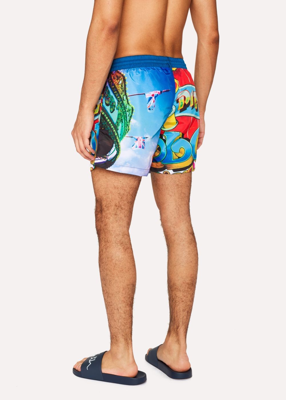 Paul Smith Men's Blue 'brighton Photo' Print Swim Shorts