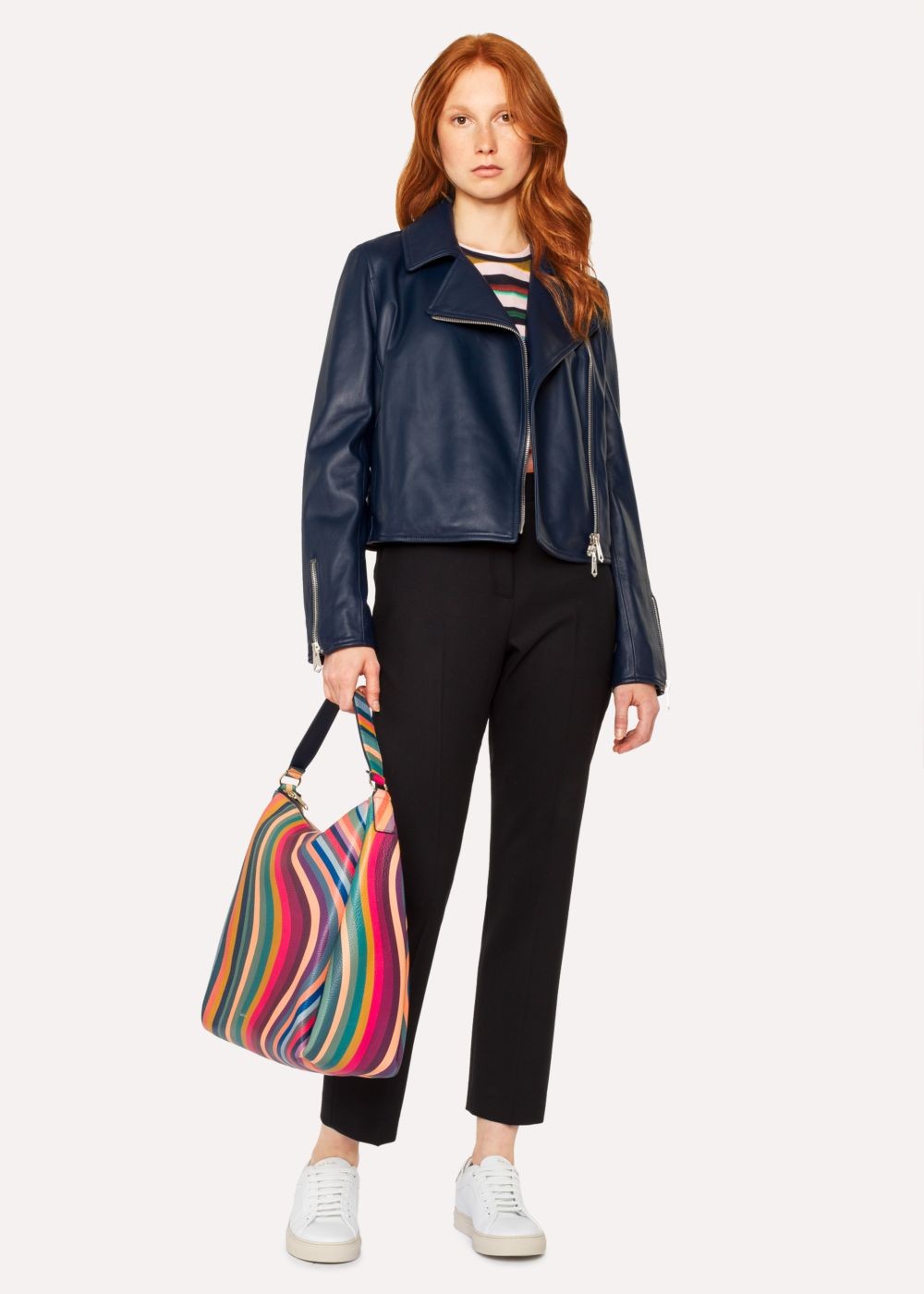 Paul Smith Lady's 'swirl' Print Leather Hobo Handbag