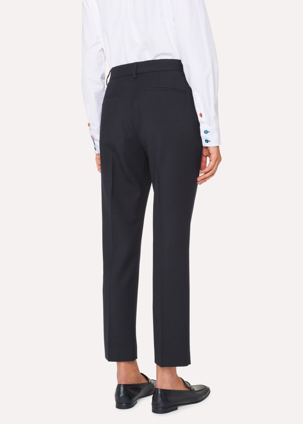 Paul Smith A Suit To Travel In - Womens's Slim-Fit Navy Wool Pants