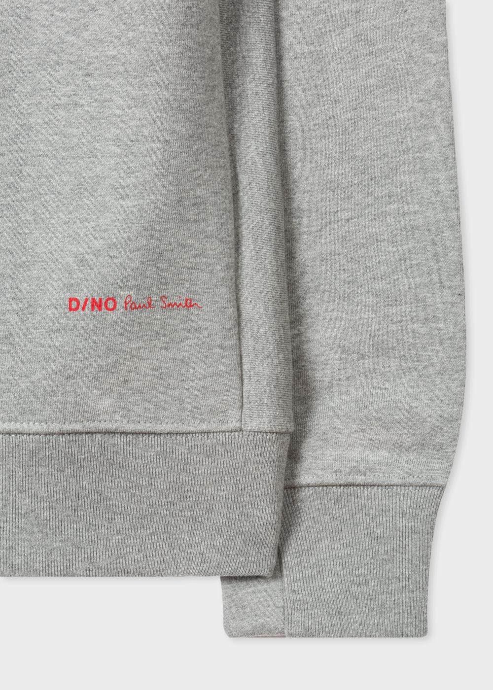 Paul Smith Men's Grey Marl Organic-Cotton Large Dino Sweatshirt