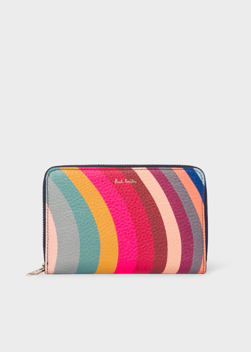 Paul Smith Women's Medium 'swirl' Print Leather Zip-Around Purse