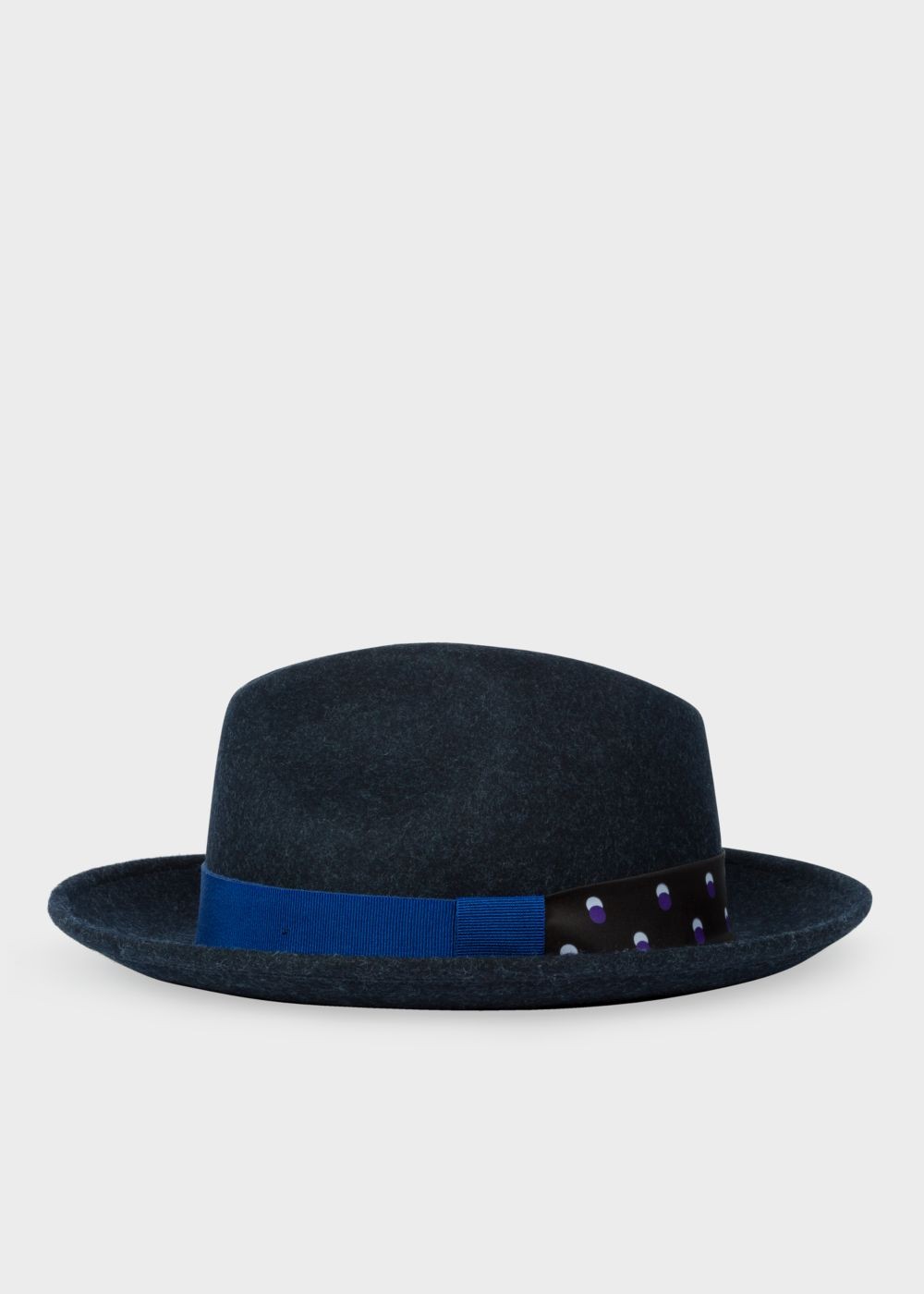 Paul Smith Women's Dark Navy Fedora Hat With 'eclipse Spot' Headband