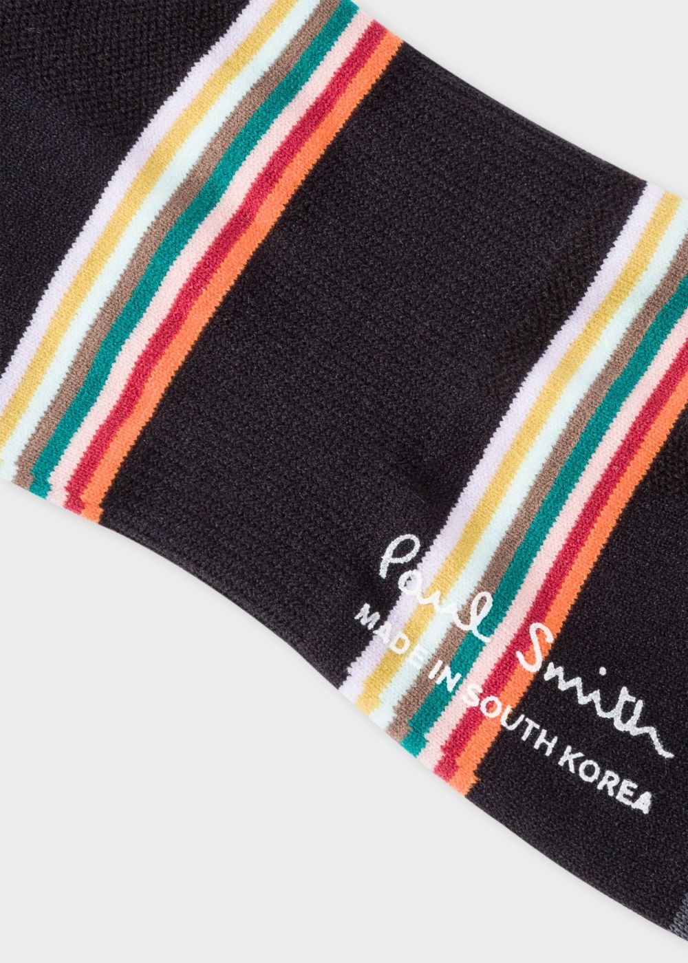 Paul Smith Men's Black Block-Stripe Cycling Socks