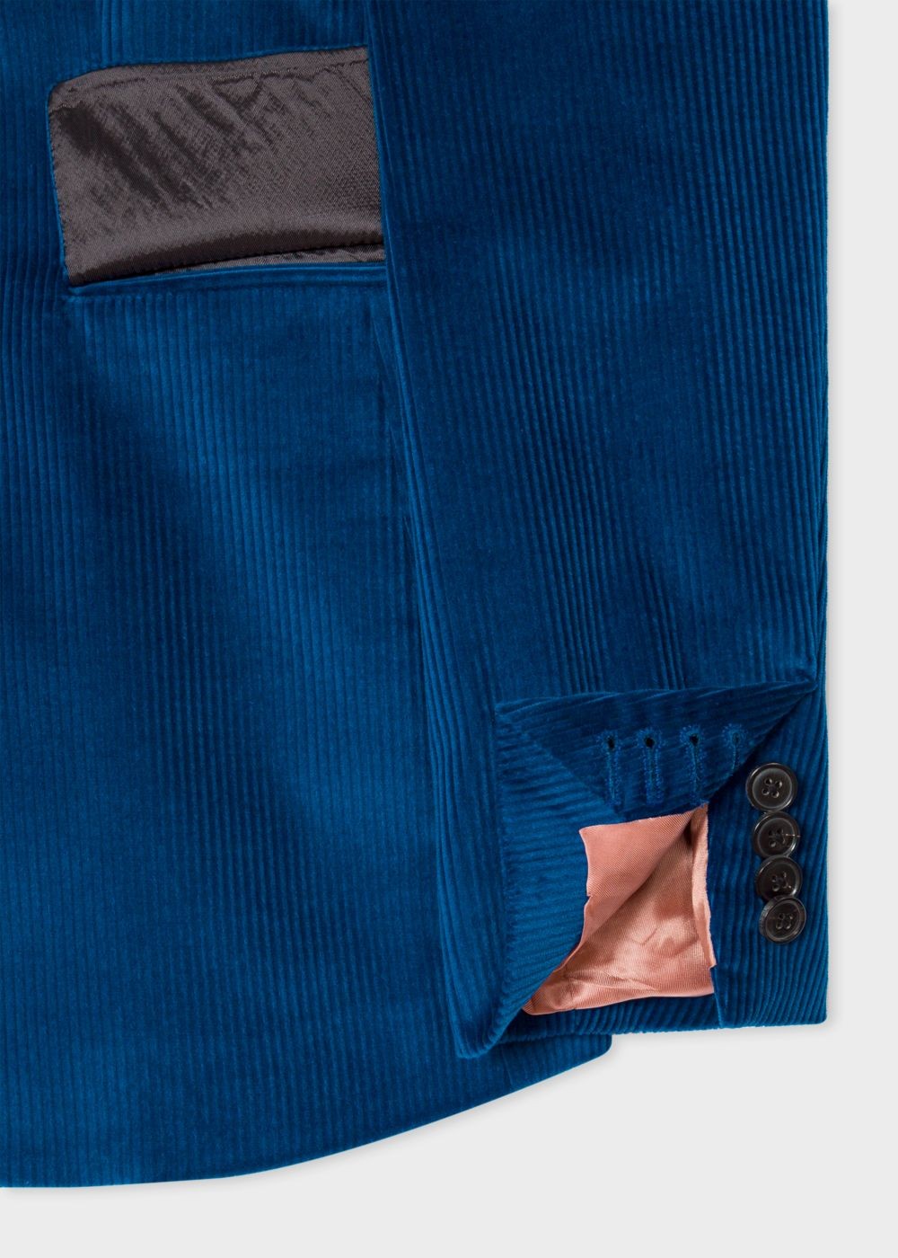 Paul Smith Women's Slim-Fit Blue Corduroy Stretch-Cotton Blazer Clothing
