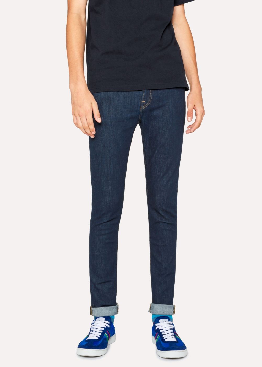 Paul Smith Mens's Skinny-Fit 'reflex Super Stretch' Blue Rinse Jeans