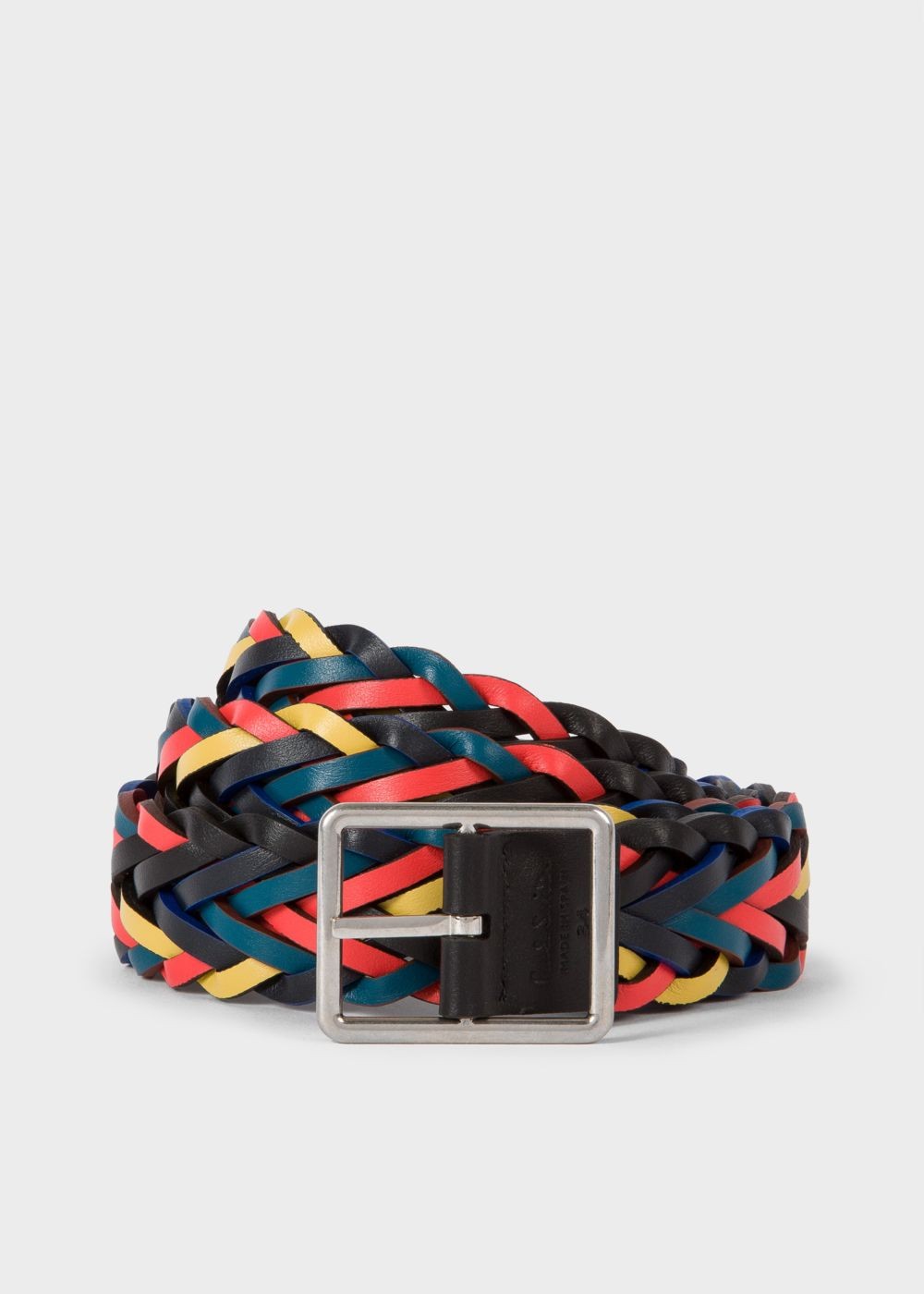 Paul Smith Mens's Reversible Plaited Leather Belt