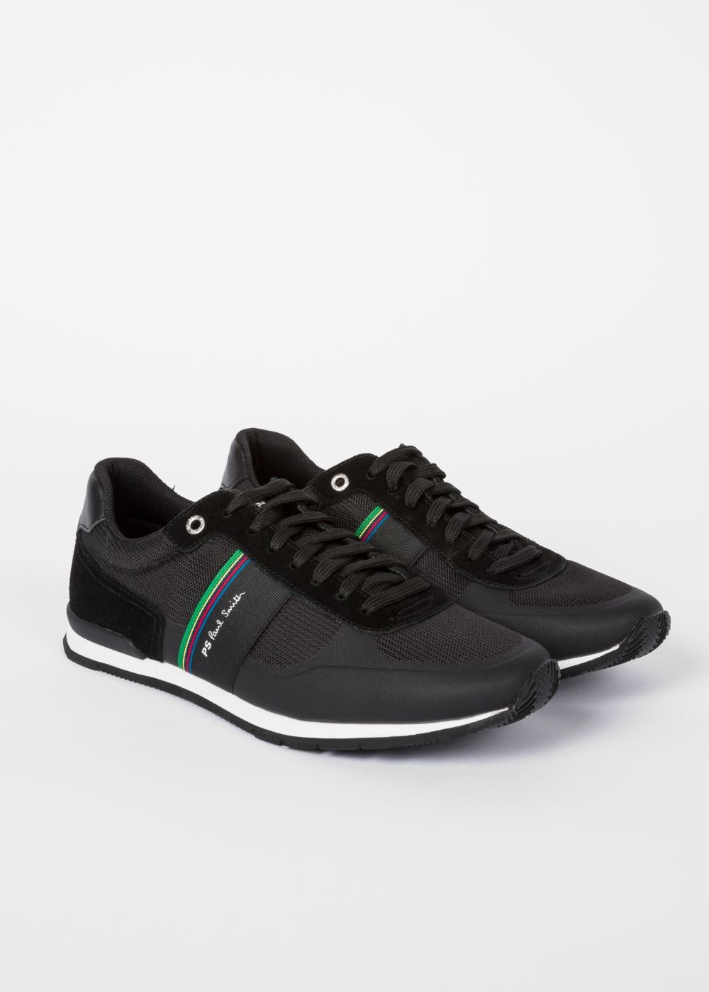 Paul Smith Mens's Black 'ericson' Shoe With 'cycle Stripe' Detail