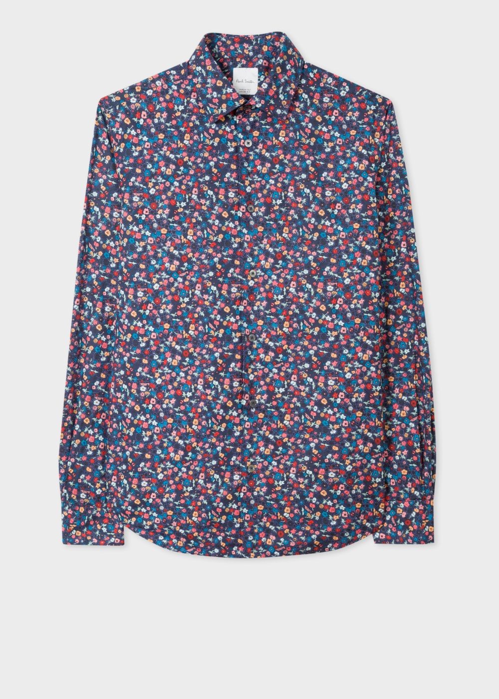 Paul Smith Men's Slim-Fit Navy 'music Floral' Cotton Tees