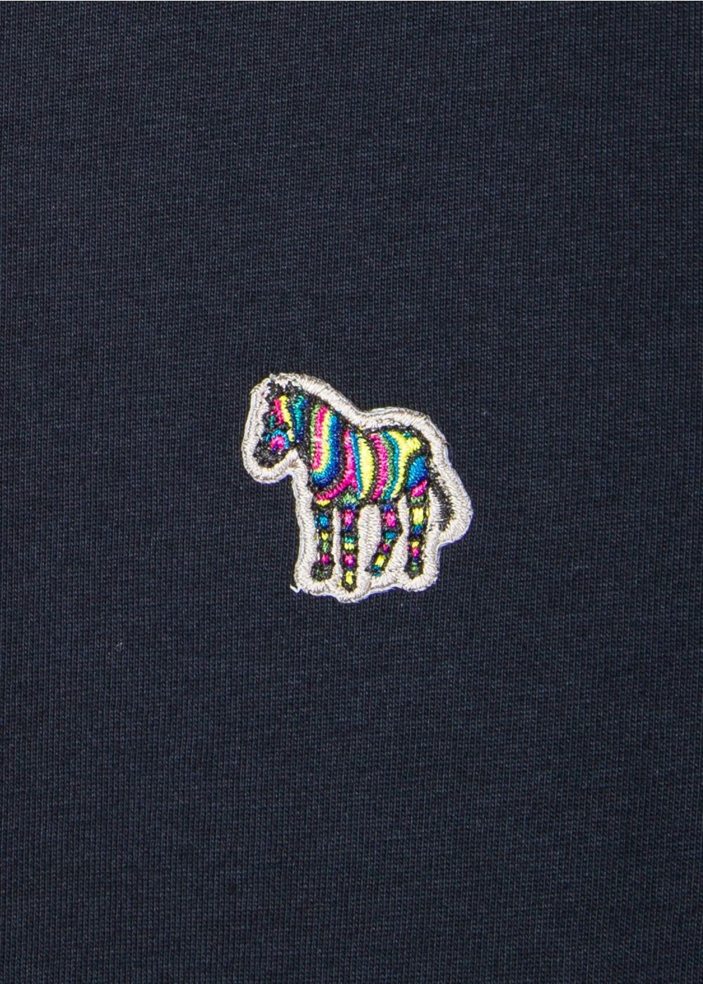 Paul Smith Men's Dark Navy Organic-Cotton Zebra Logo Long-Sleeve Tshirts