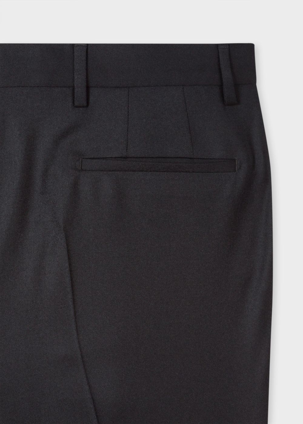 Paul Smith Men's Mid-Fit Black Wool Pants