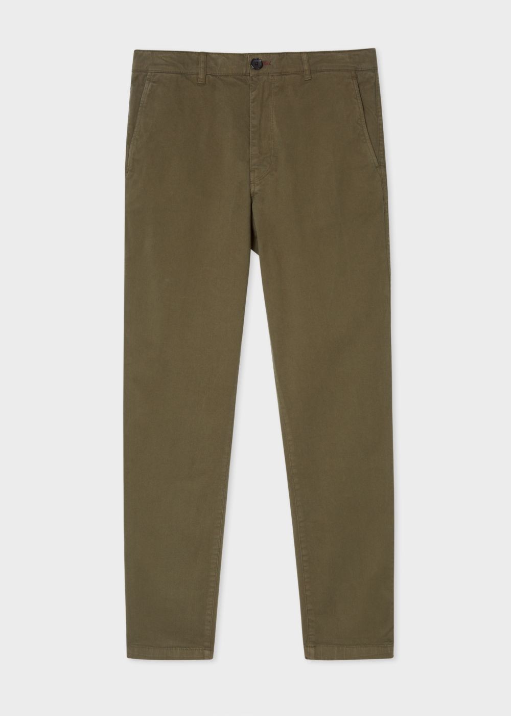 Paul Smith Men's Mid-Fit Khaki Stretch-Cotton Chinos Clothing