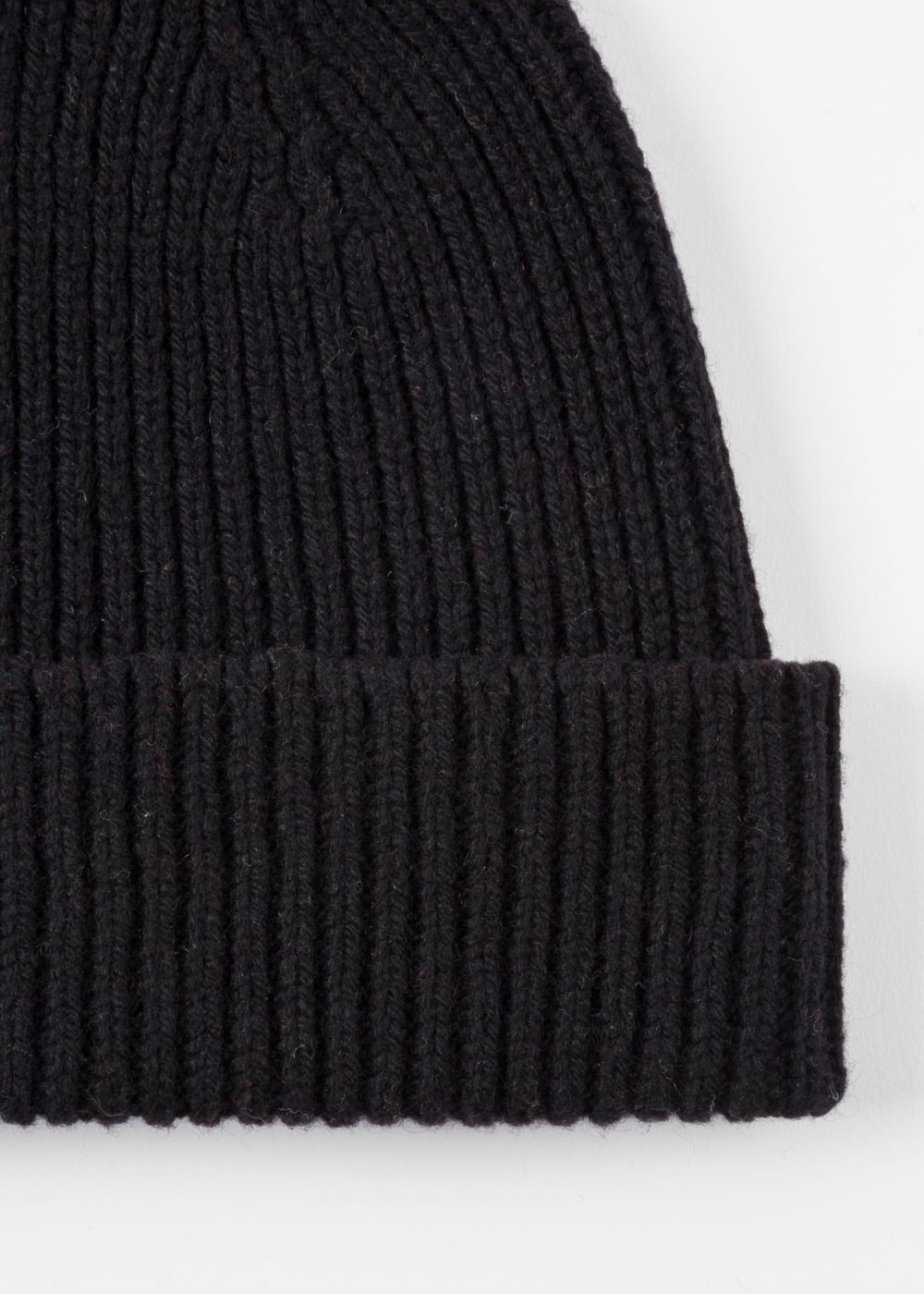 Paul Smith Men's Black Cashmere-Blend Beanie Hat