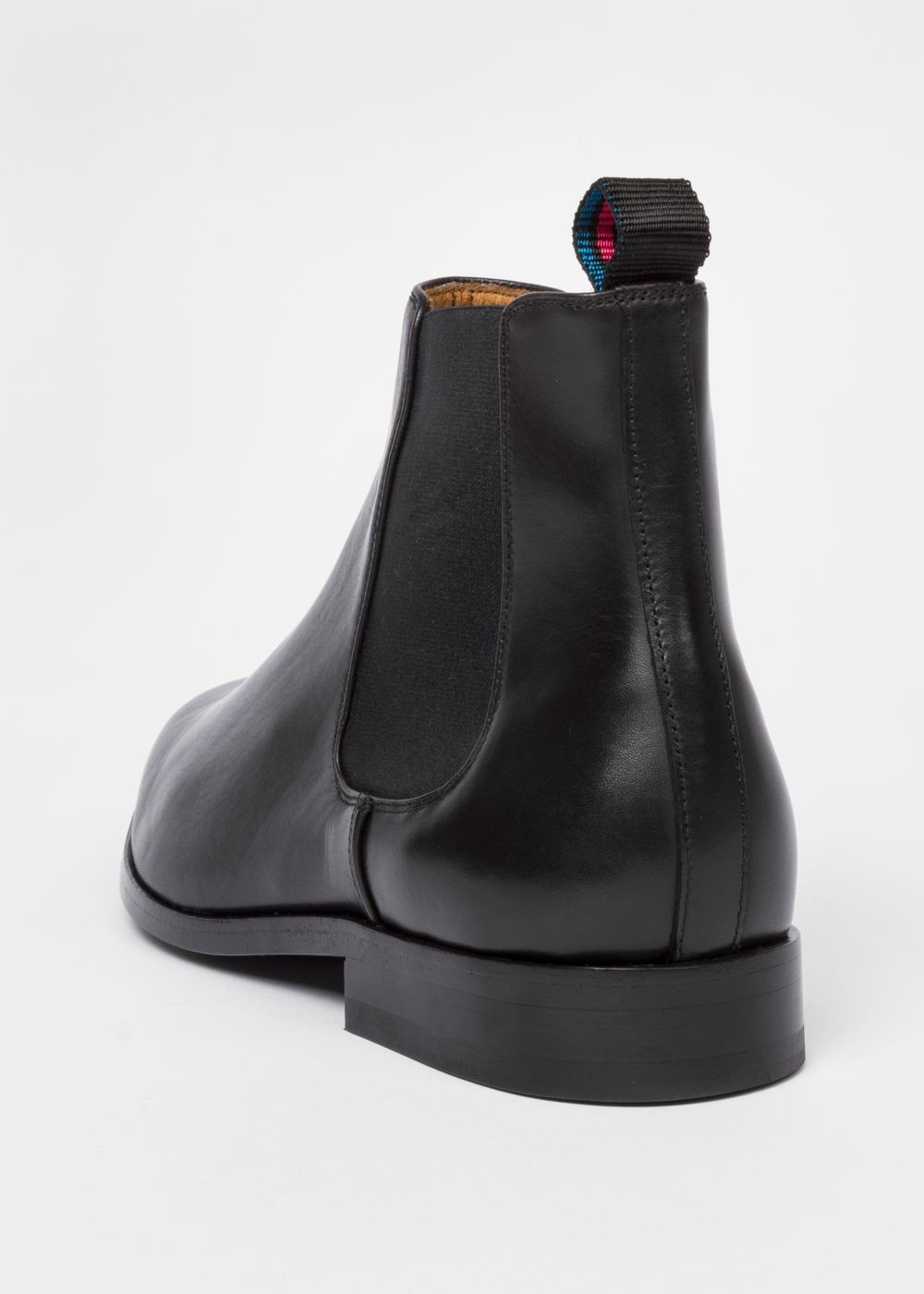 Paul Smith Mens's Black Smooth Calf Leather 'gerald' Chelsea Boots