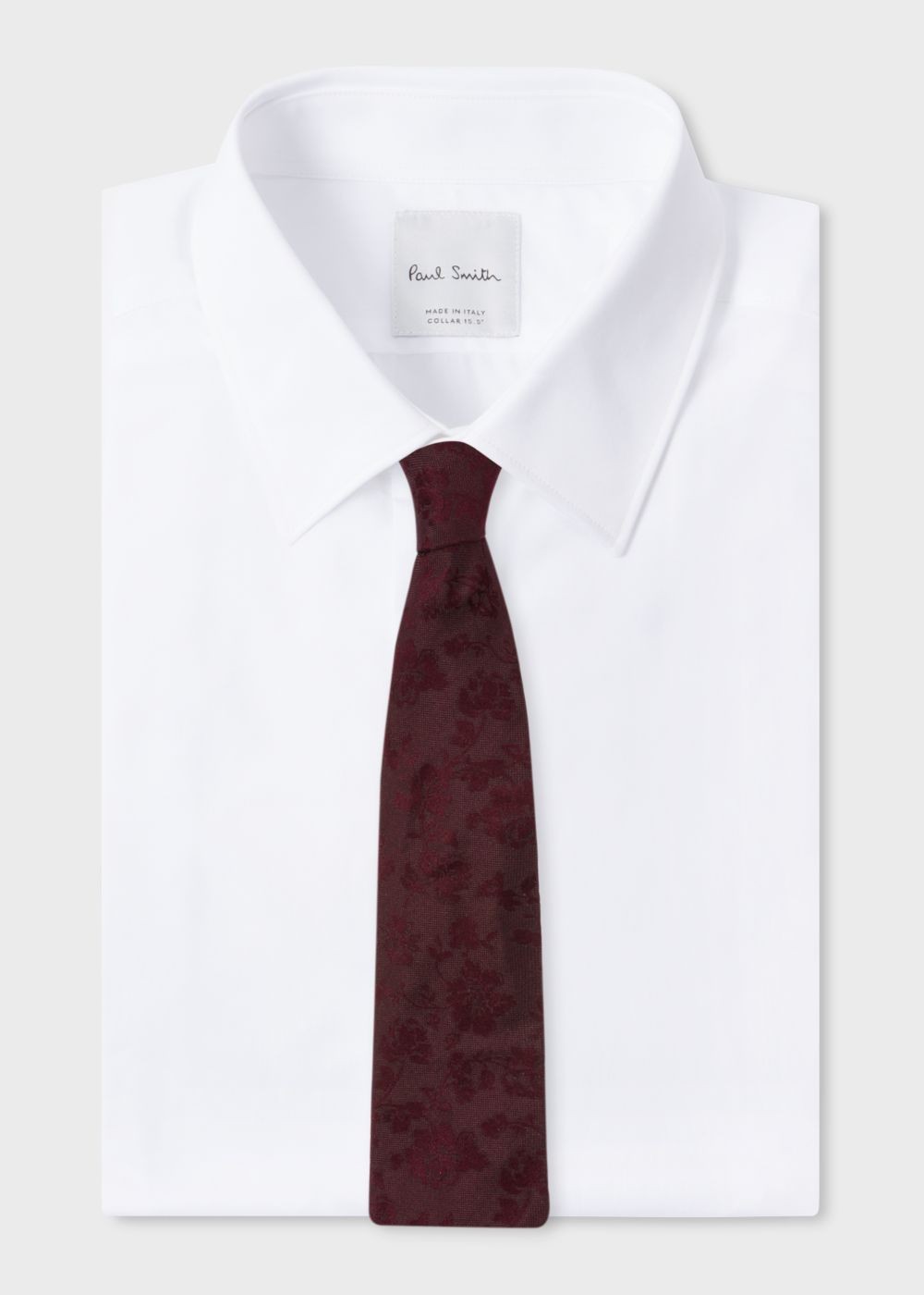 Paul Smith Mens's Damson Floral Jacquard Silk Tie