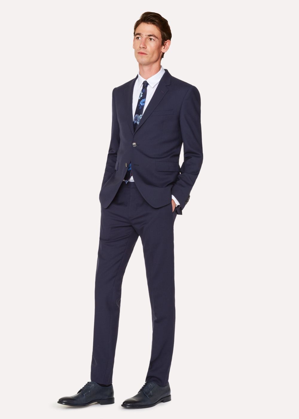Paul Smith Mens's Slim-Fit Light Navy Wool 'a Suit To Travel In'