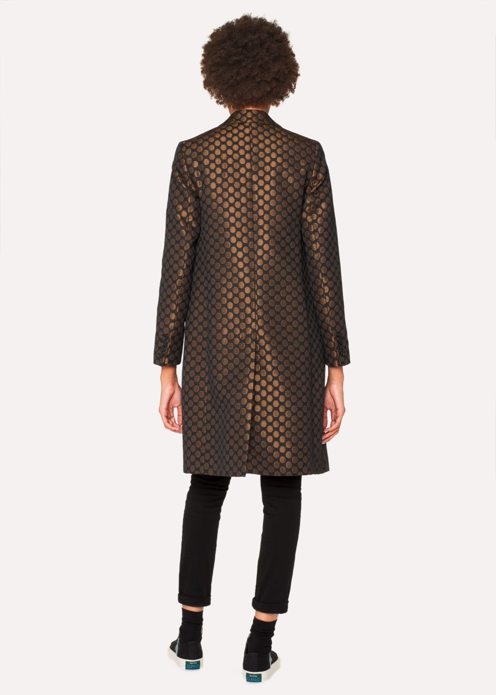 Paul Smith Women's Gold Polka Dot Jacquard Cotton-Blend Epsom Jackets
