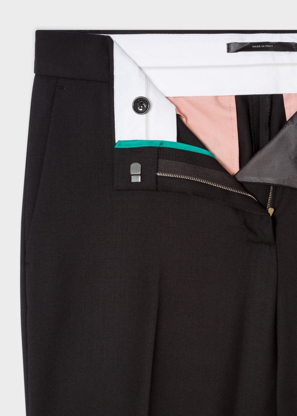 Paul Smith A Suit To Travel In - Womens's Black Slim-Fit Wool Pants