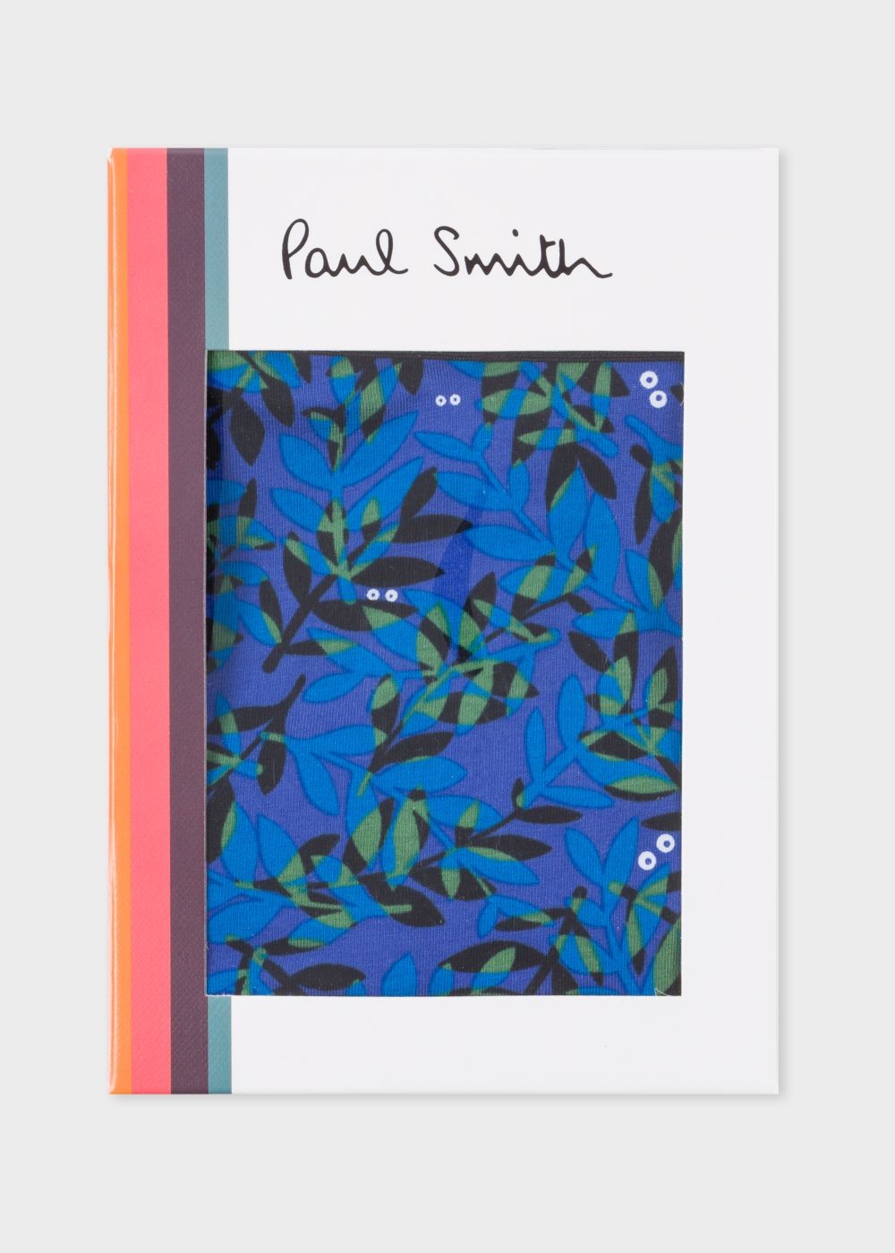 Paul Smith Men's Violet 'leaves' Print Low-Rise Boxer Briefs Clothing