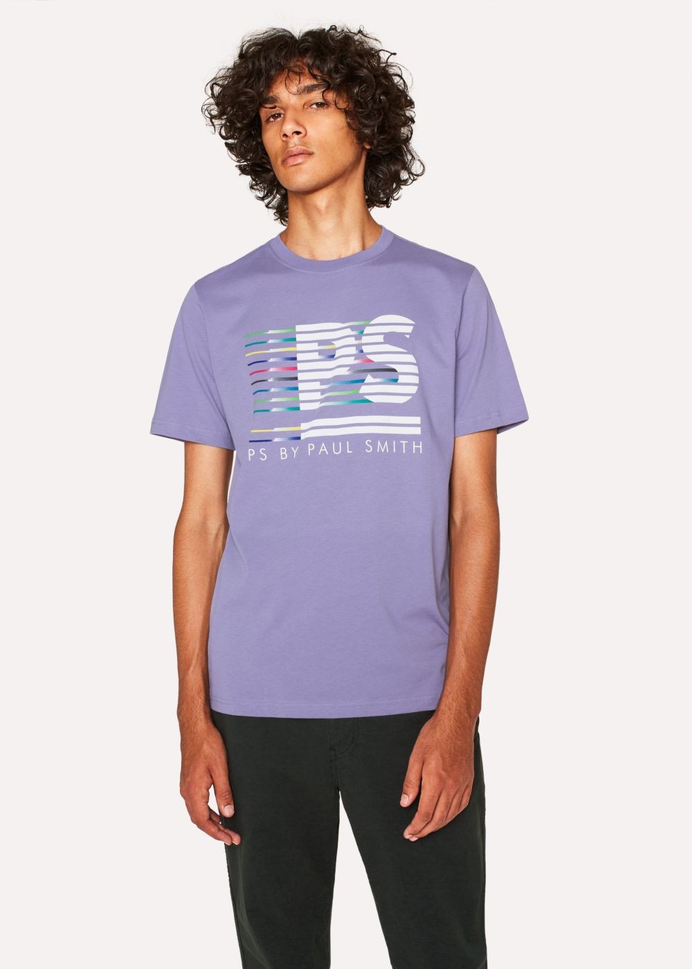 Paul Smith Men's Light Purple 'ps Stripe' Print Shirts