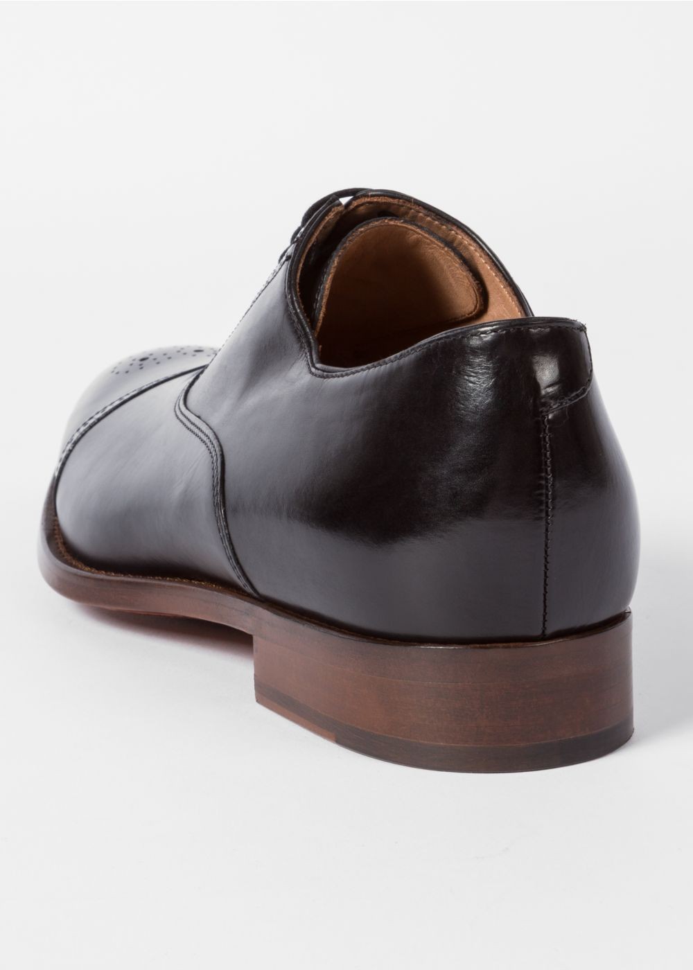 Paul Smith Men's Black Parma Calf Leather 'berty' Brogues Sneakers