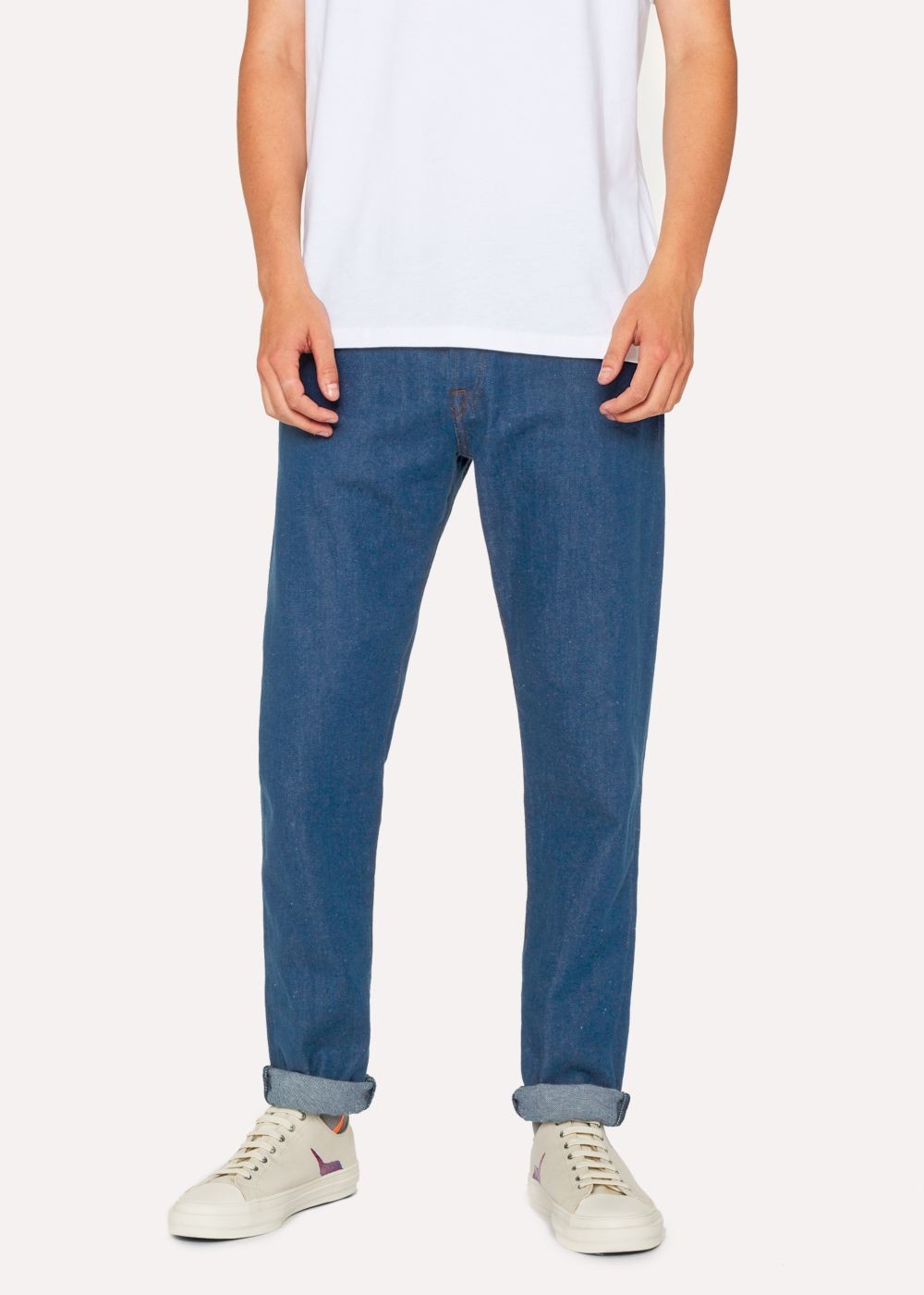 Paul Smith Men's Tapered-Fit Blue Rinse .8Oz 'west Coast Denim' Jeans