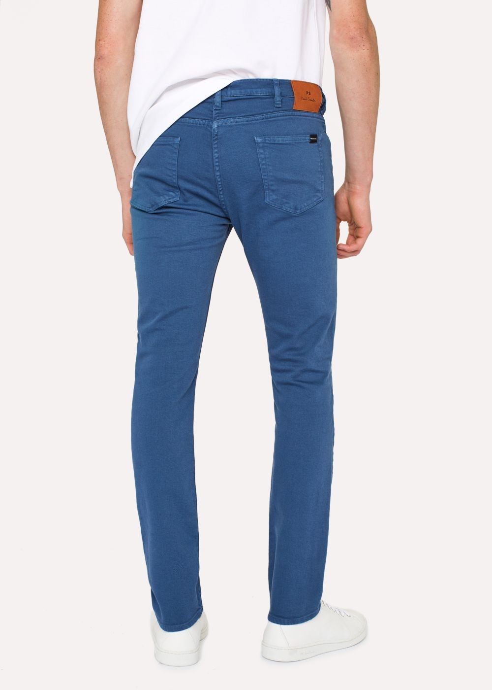 Paul Smith Mens's Slim-Fit Blue Garment-Dye Jeans