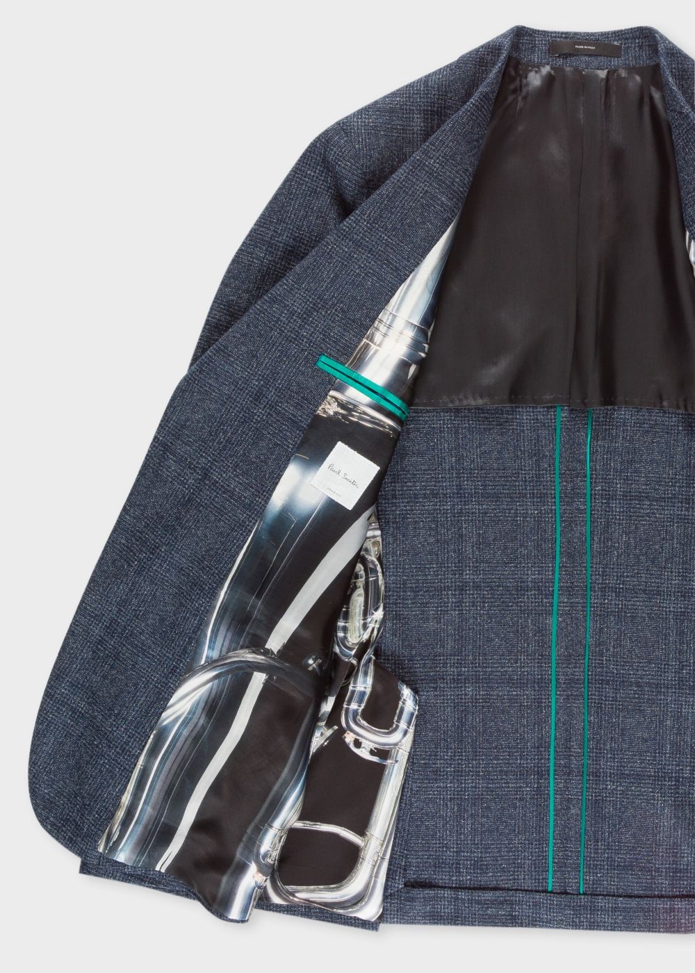 Paul Smith Men's Tailored-Fit Loro Piana Navy Dream Tweed Blazer Clothing
