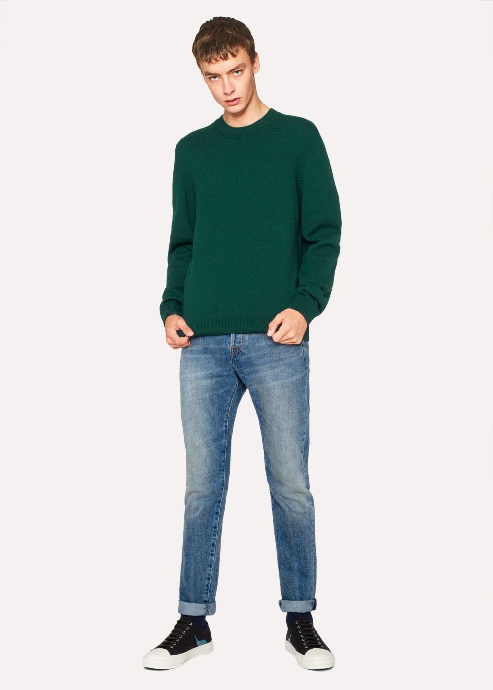 Paul Smith Men's Dark Green Lambswool Sweater