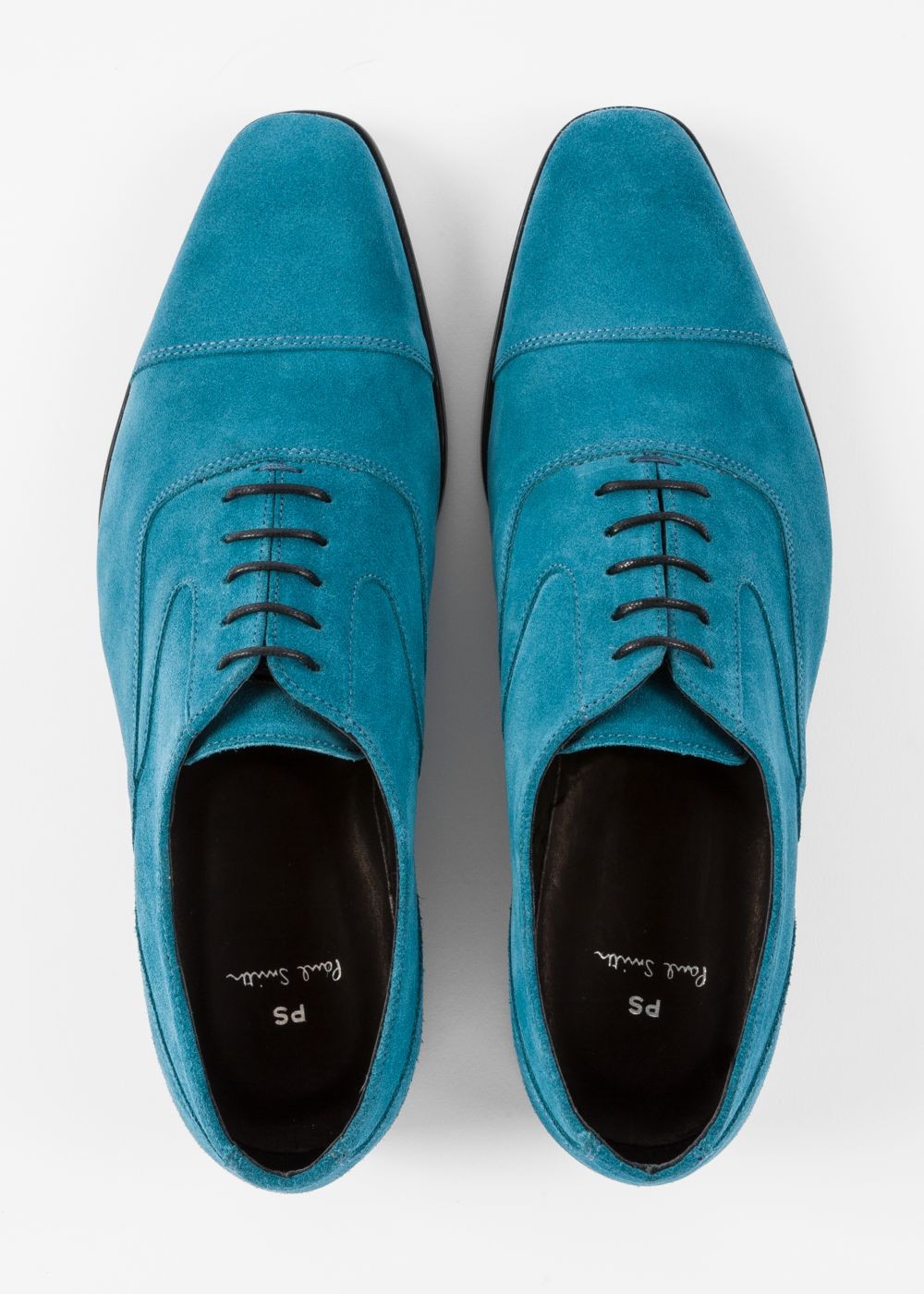 Paul Smith Men's Teal Suede 'tompkins' Oxford Shoes