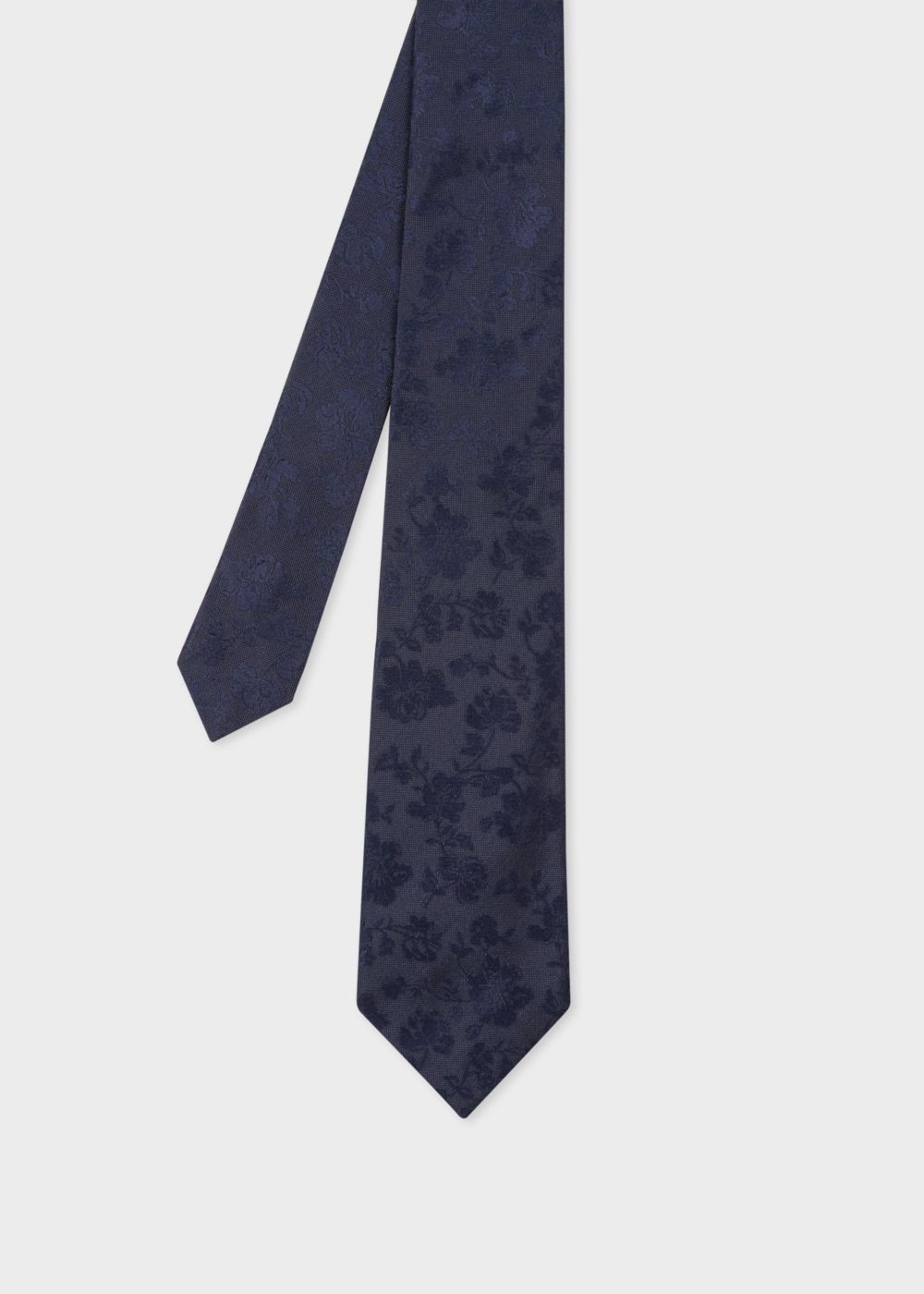 Paul Smith Men's Navy Floral Jacquard Silk Tie