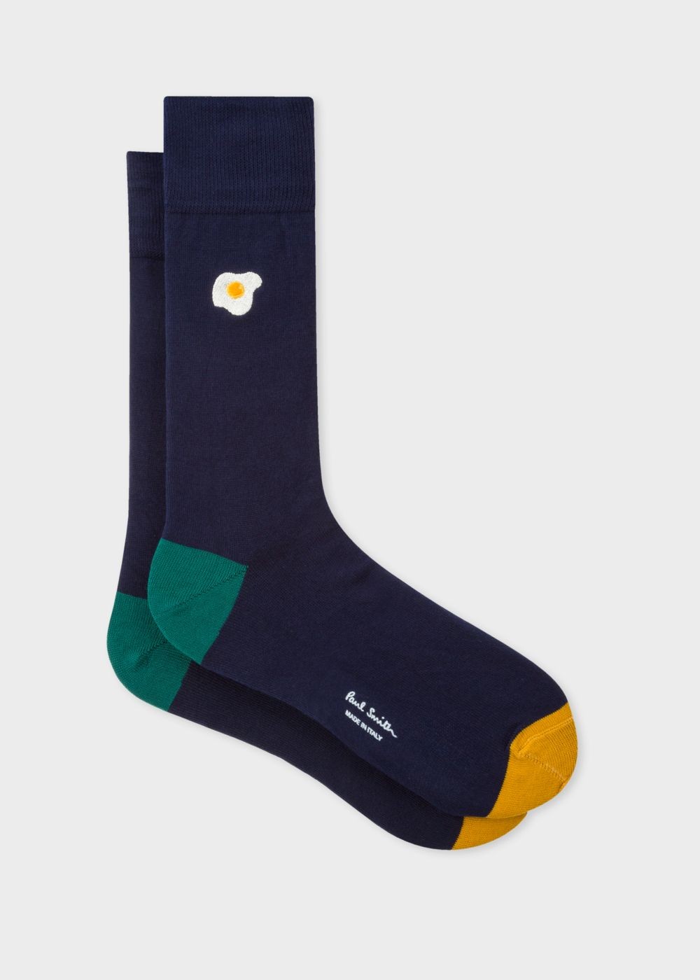 Paul Smith Mens's Navy Socks With 'fried Egg' Embroidery