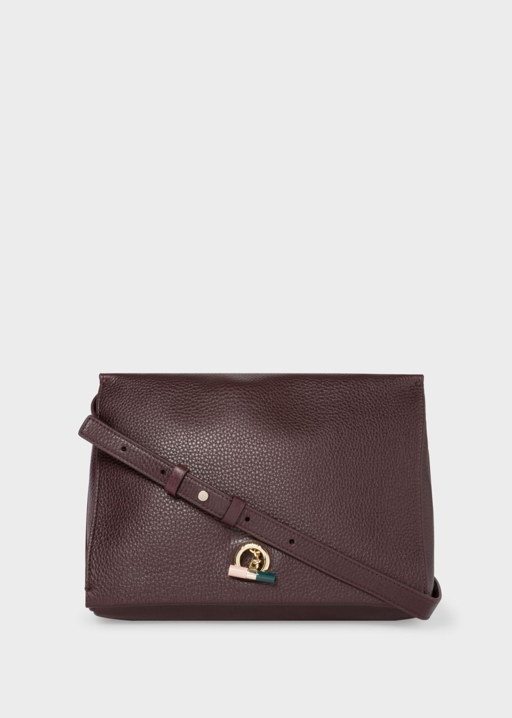 Paul Smith Women's Burgundy T-Bar Leather Shoulder Bag