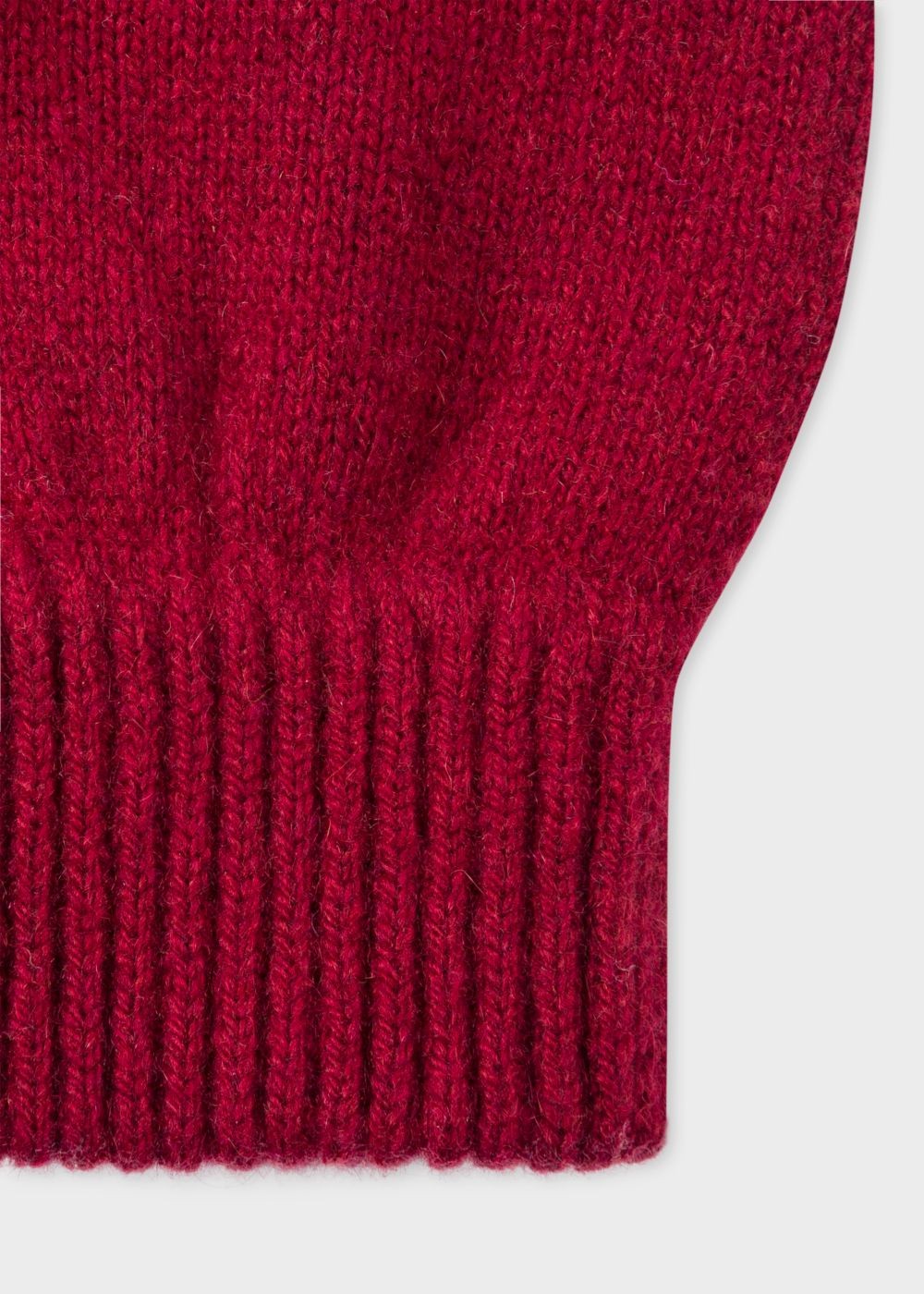 Paul Smith Men's Burgundy Cashmere-Blend Gloves