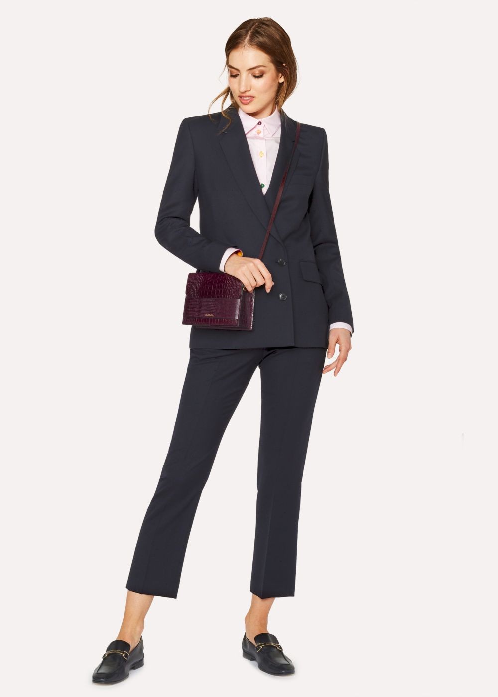 Paul Smith A Suit To Travel In - Womens's Dark Navy Wool Double-Breasted Blazer