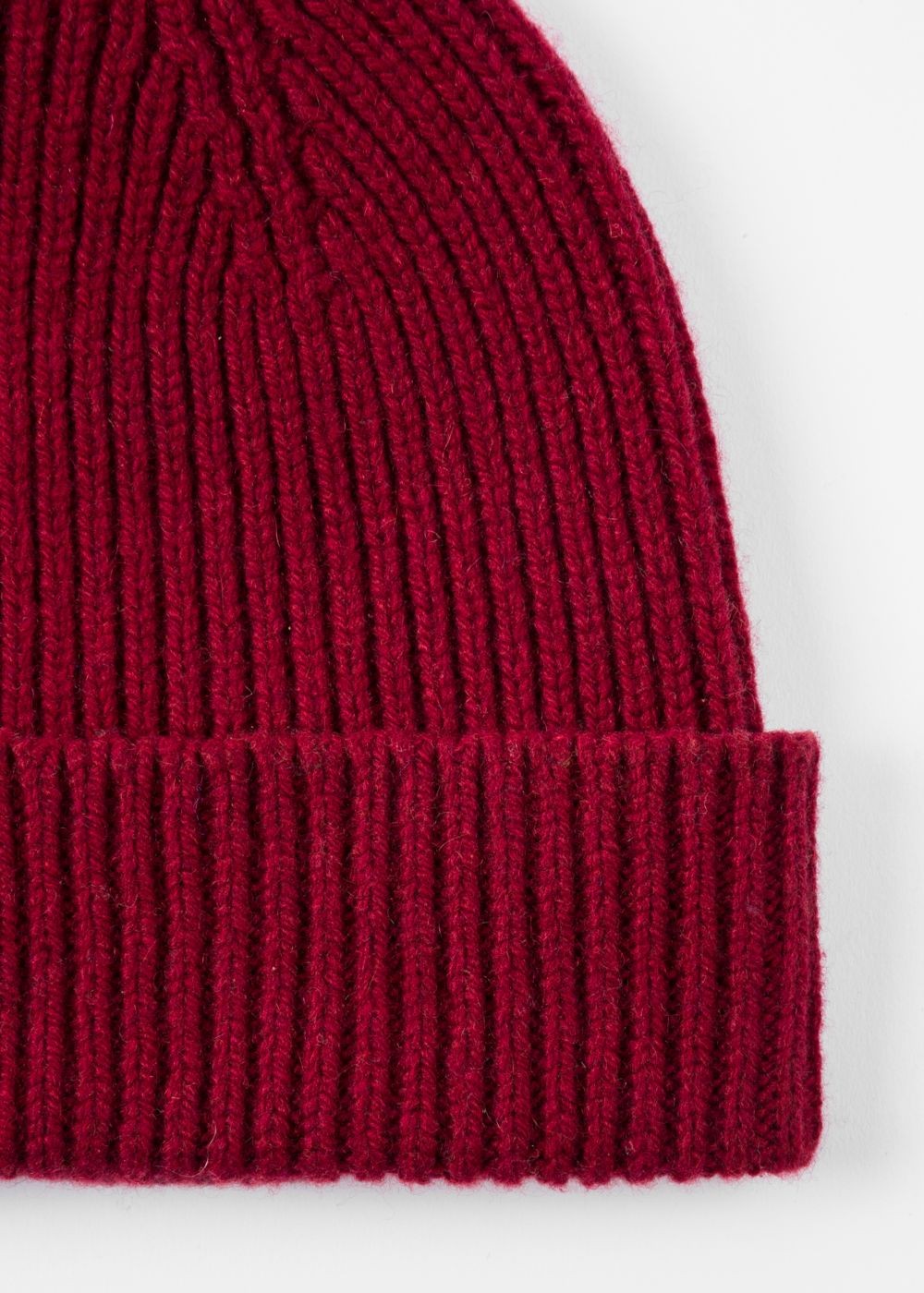 Paul Smith Men's Burgundy Cashmere-Blend Beanie Hat