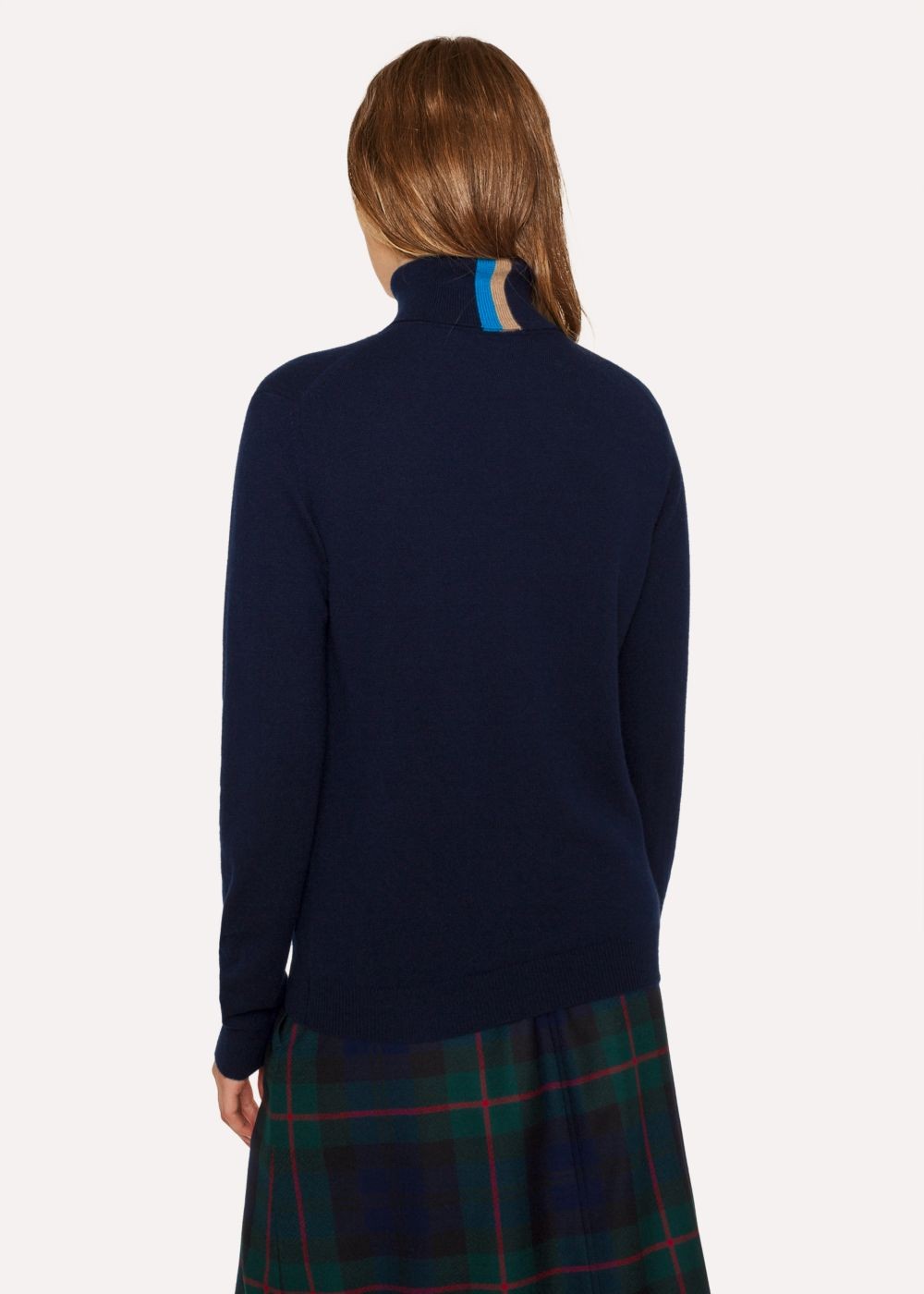 Paul Smith Lady's Dark Navy Cashmere Roll-Neck Sweater