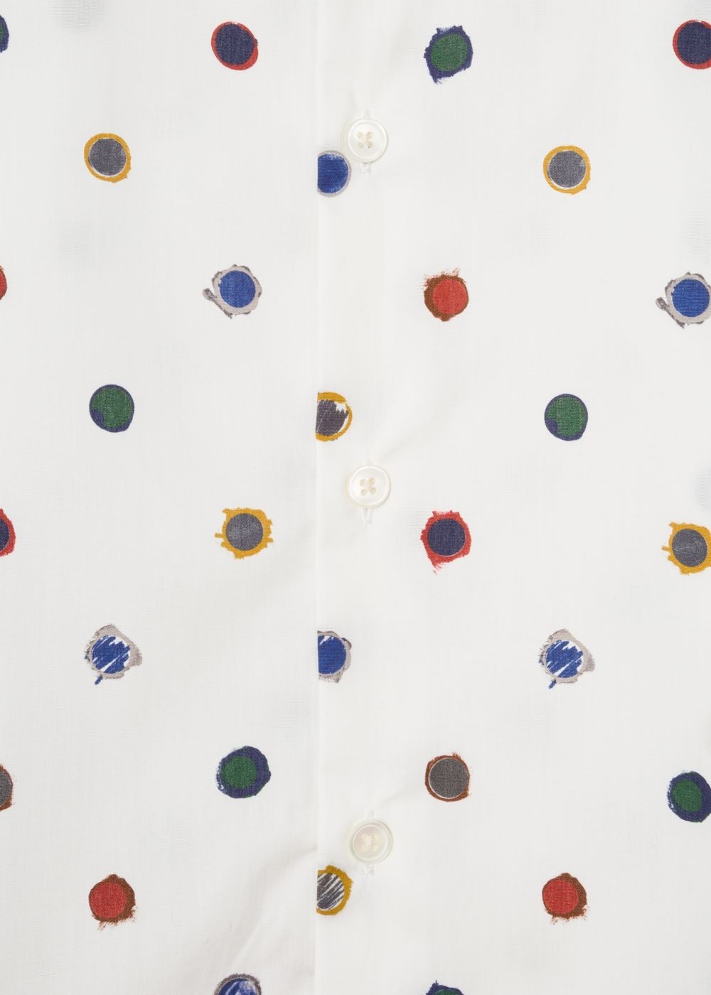 Paul Smith Mens's Tailored-Fit White 'scribble Spot' Short-Sleeve Cotton T-Shirts