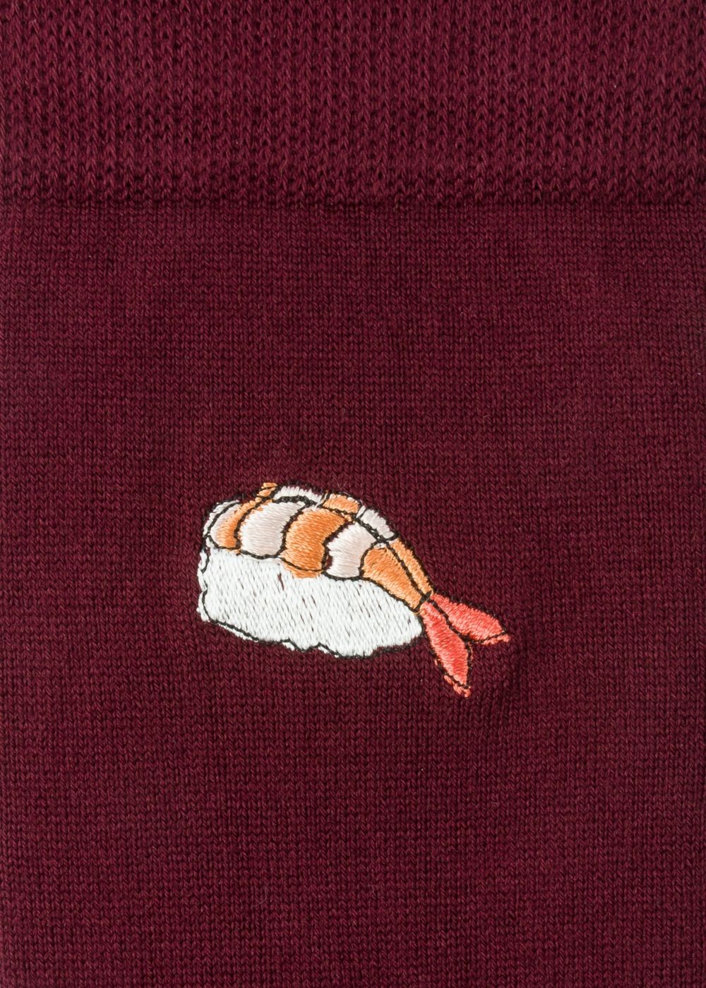 Paul Smith Men's Burgundy Socks With 'sushi' Embroidery