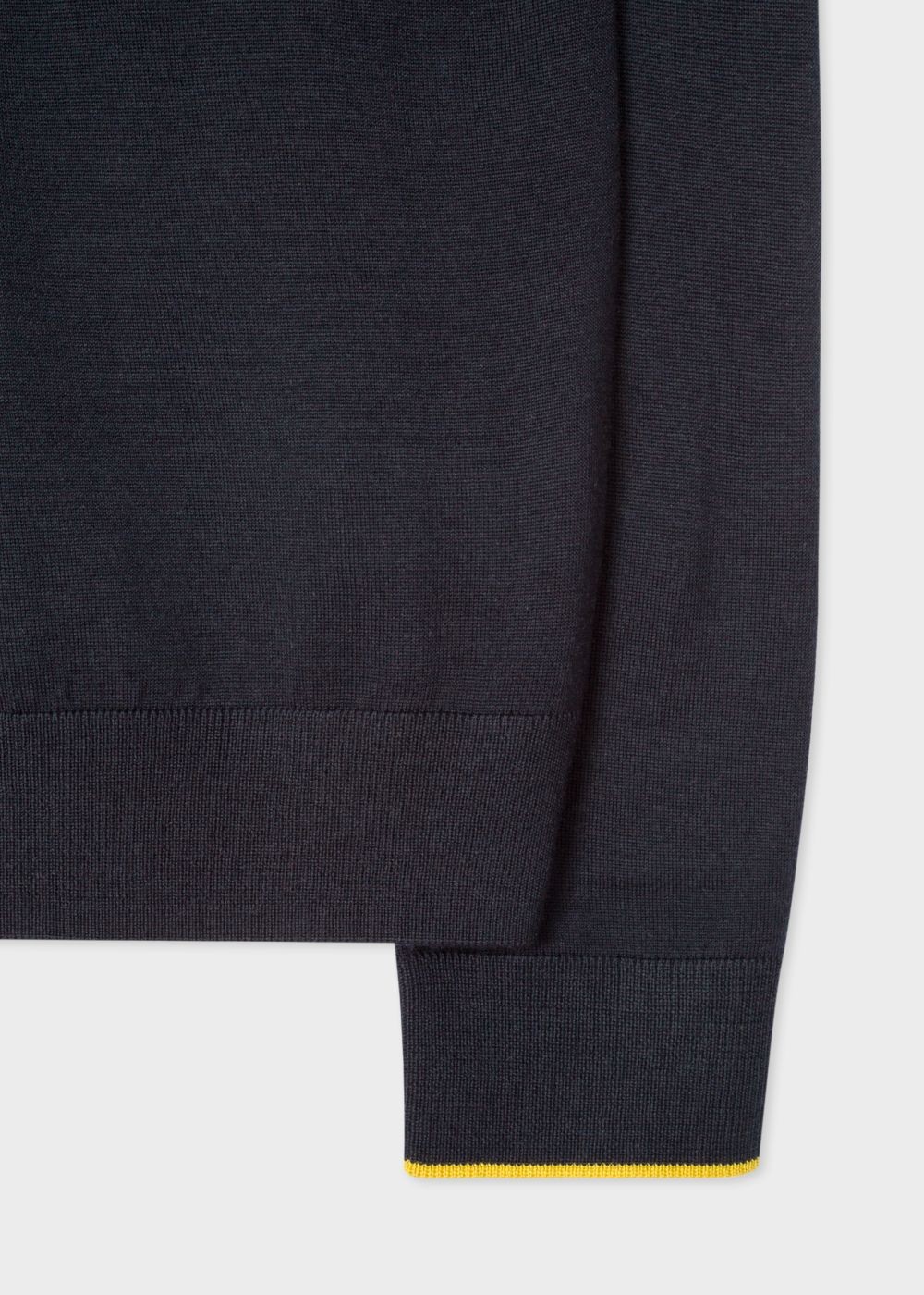 Paul Smith Mens's Navy Merino-Wool Sweater With 'artist Stripe' Collar