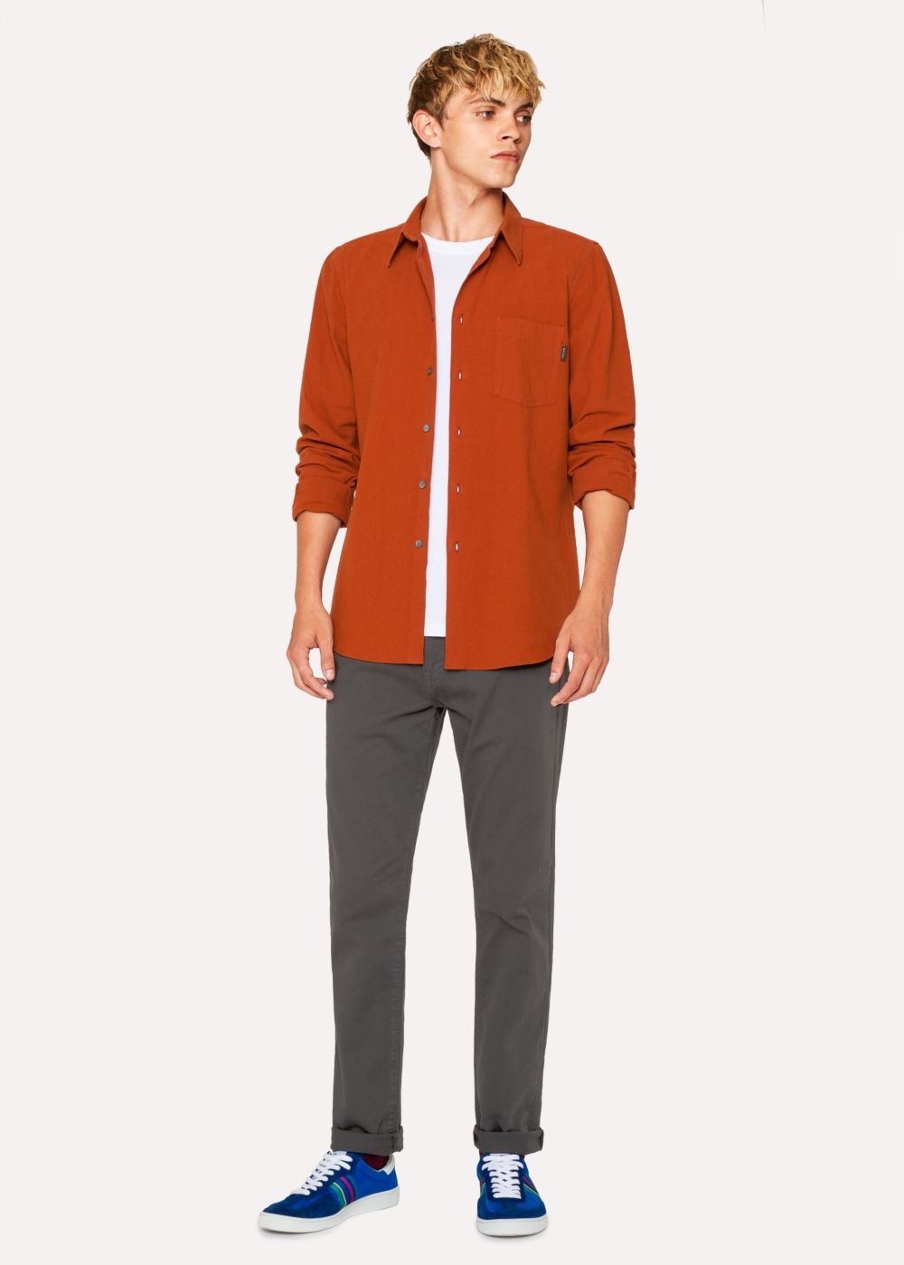 Paul Smith Men's Tapered-Fit Grey Garment-Dye Jeans