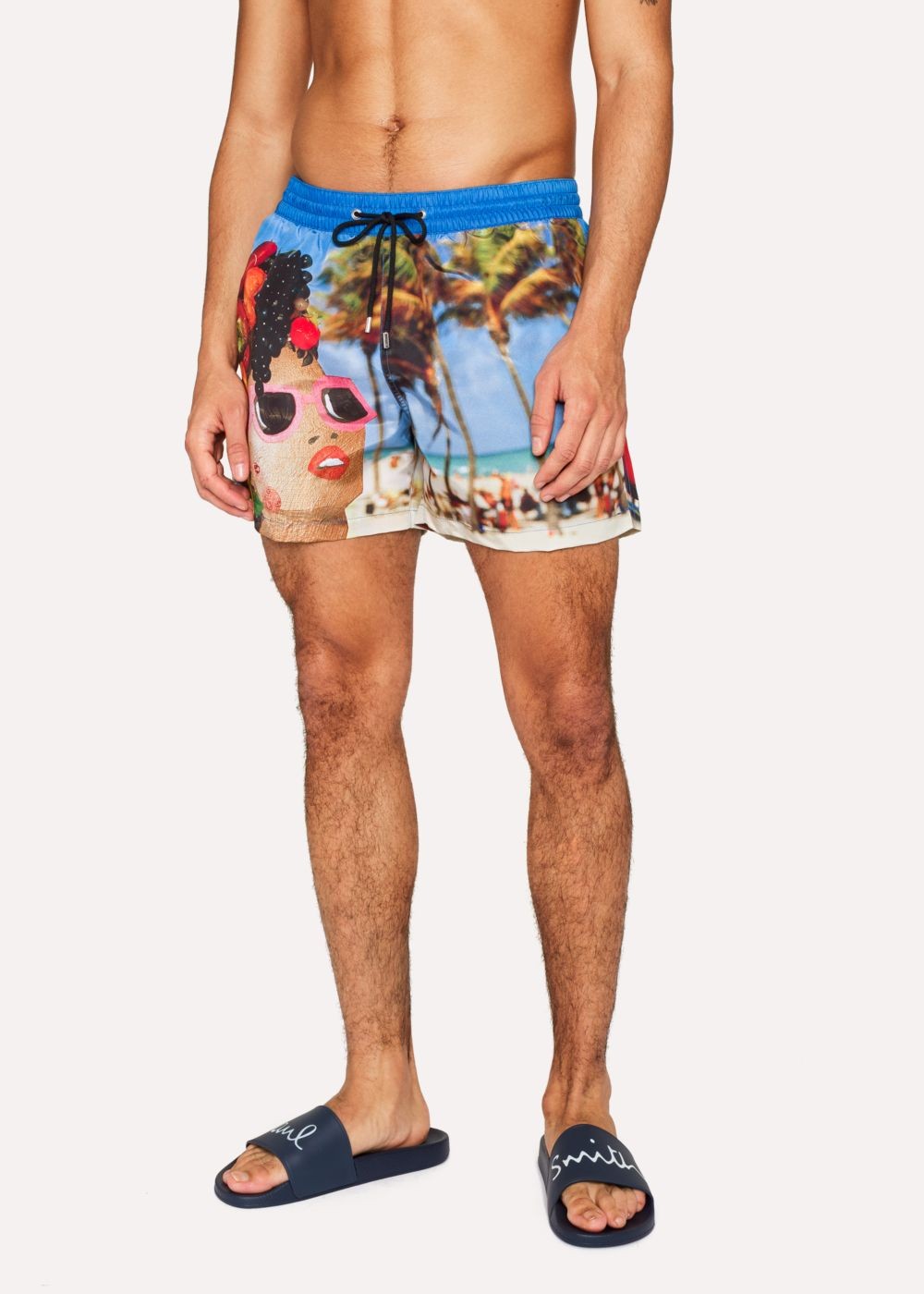 Paul Smith Men's Blue Martin Parr 'beach' Print Swim Shorts