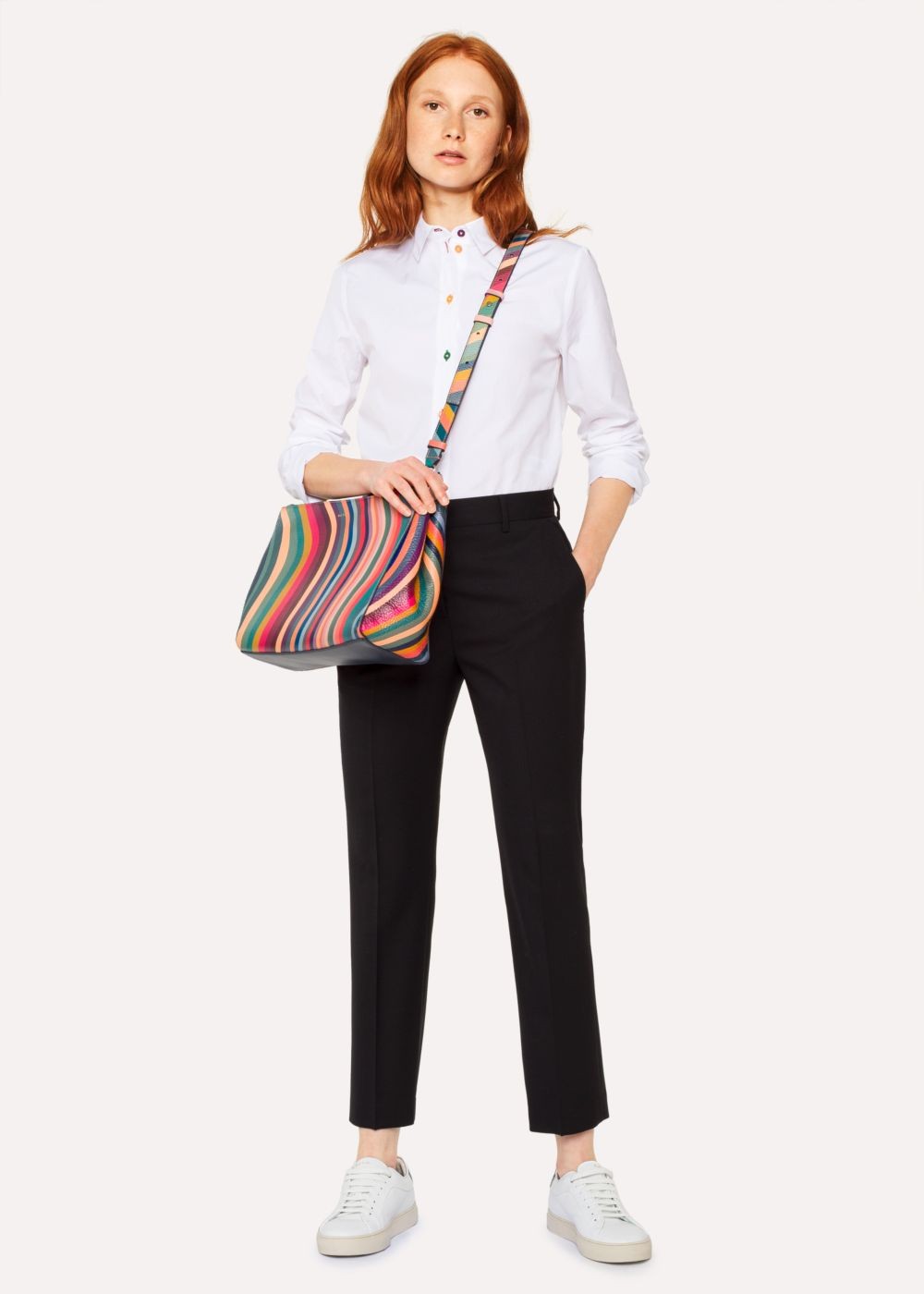 Paul Smith Women's 'swirl' Print Leather Tote Bag