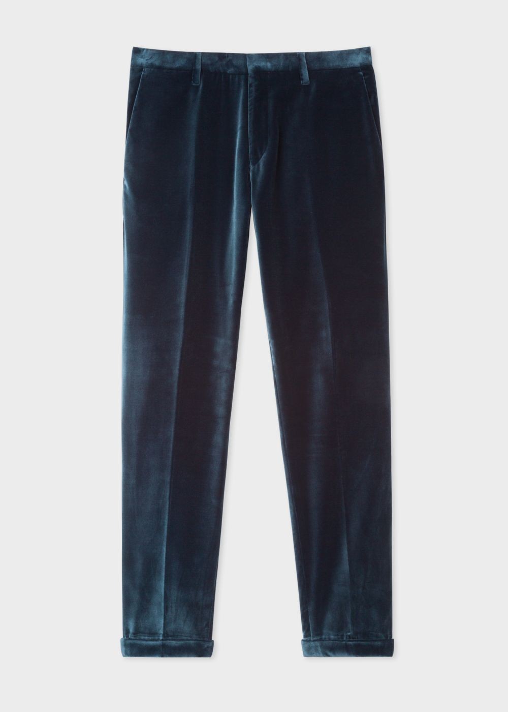 Paul Smith Men's Slim-Fit Dark Petrol Velvet Pants