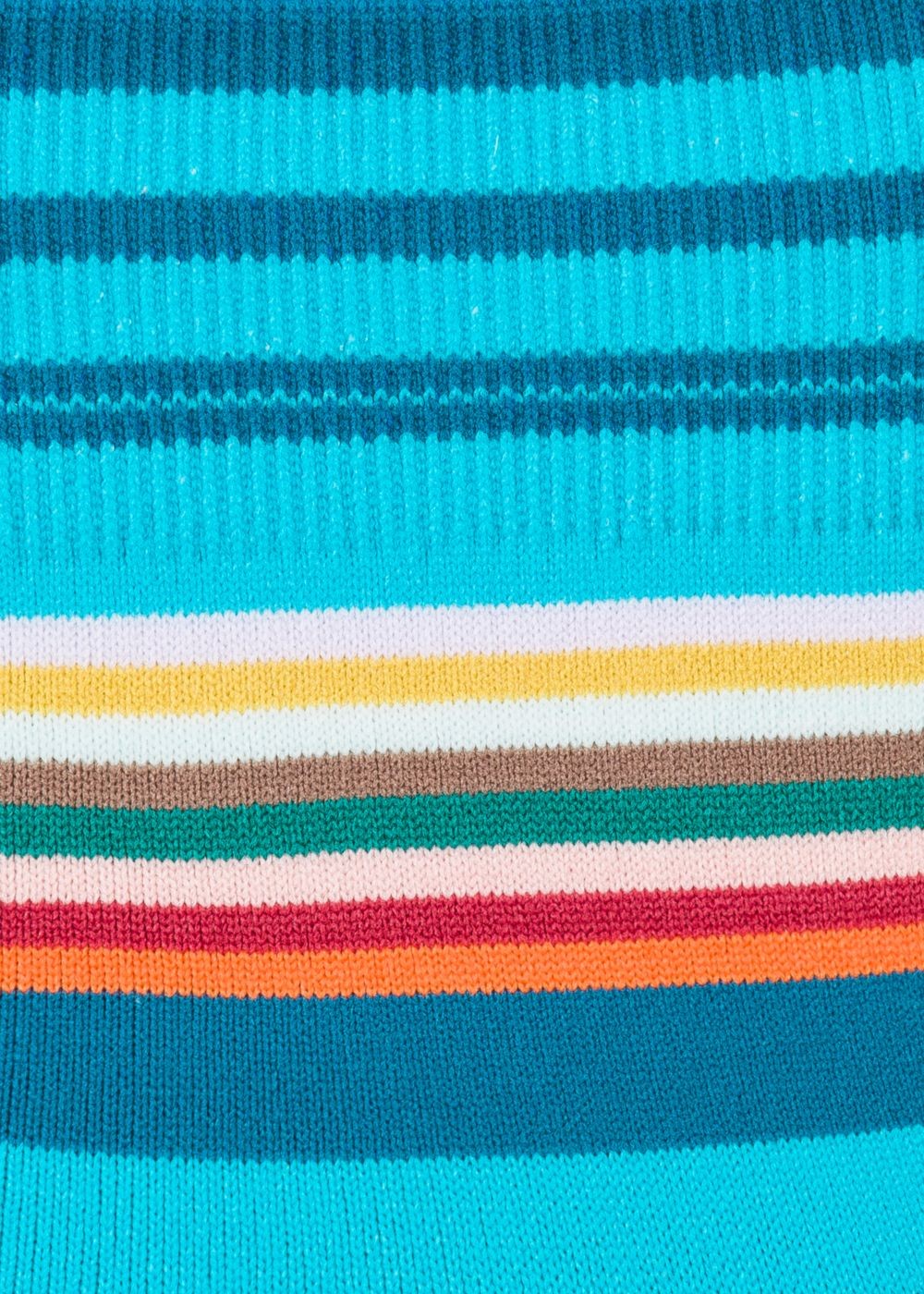 Paul Smith Men'S Turquoise And Blue Stripe Cycling Socks