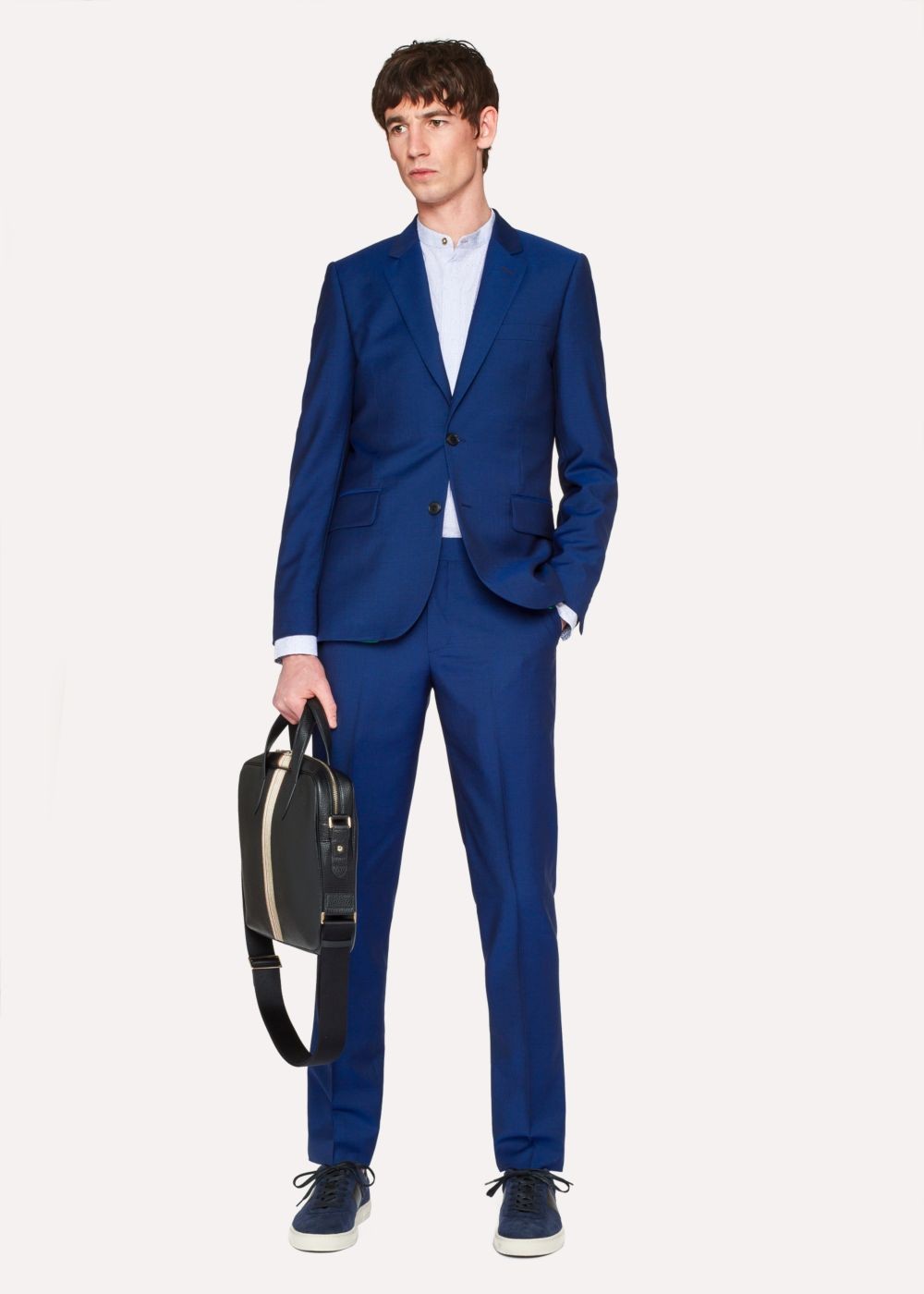 Paul Smith Men's Black Signature Stripe Slim Leather Business Folio Accessories