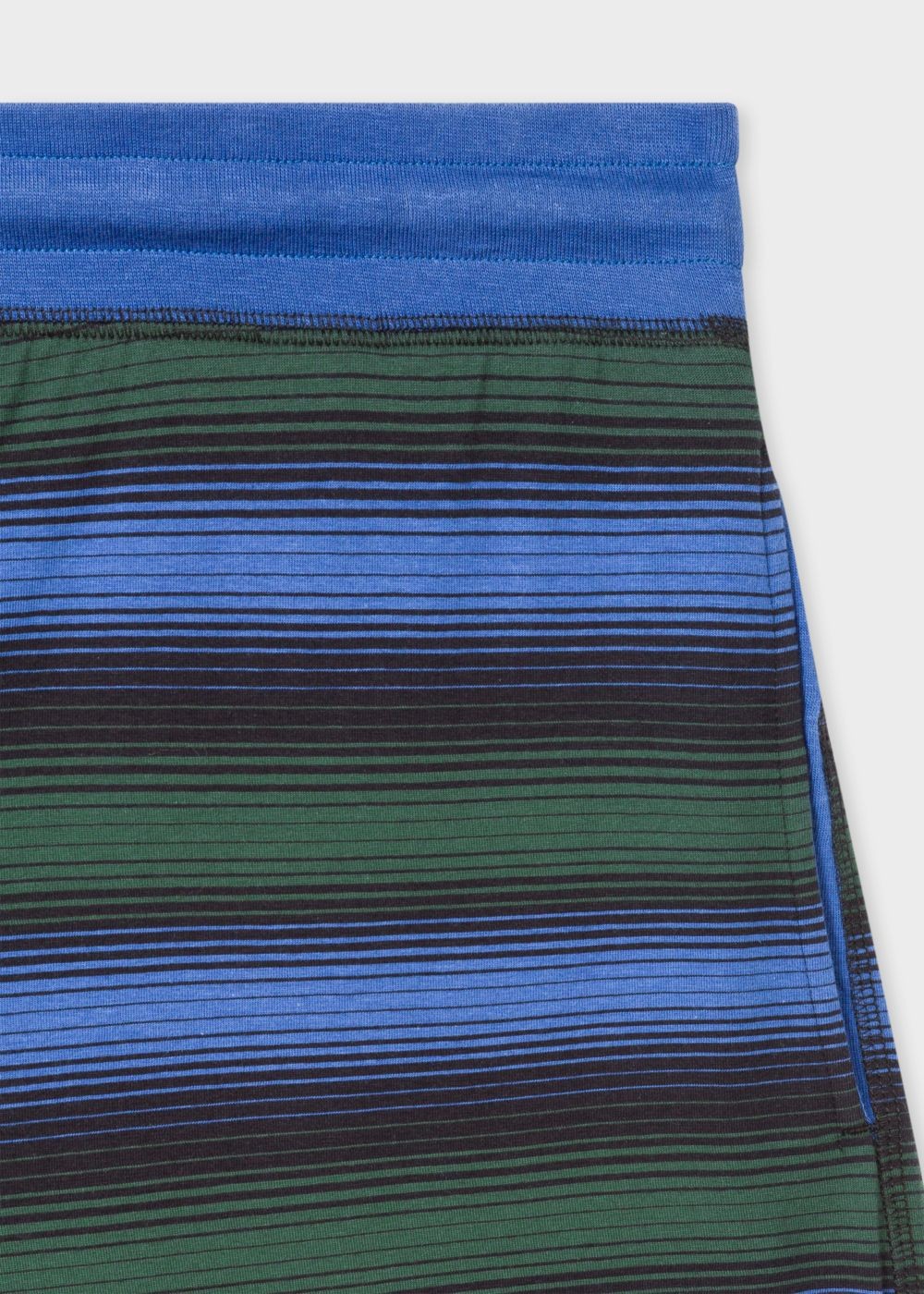 Paul Smith Men's Black Stripe Jersey Cotton Lounge Shorts